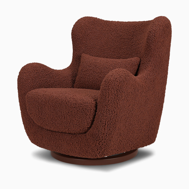 Nursery Works Solstice Swivel Glider - Rouge Teddy Loop With Rouge Wood Base.