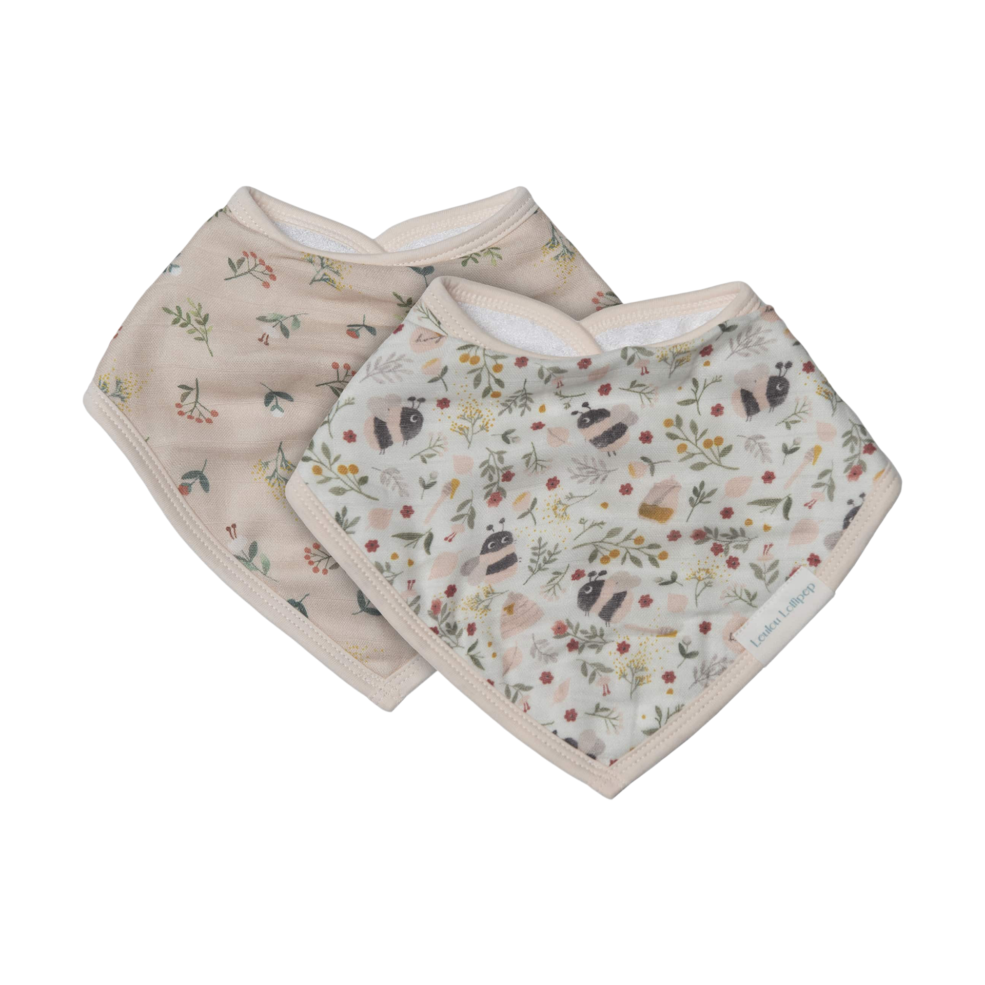 Loulou Lollipop Bamboo Bandana Bib Set - Bumble Bees.
