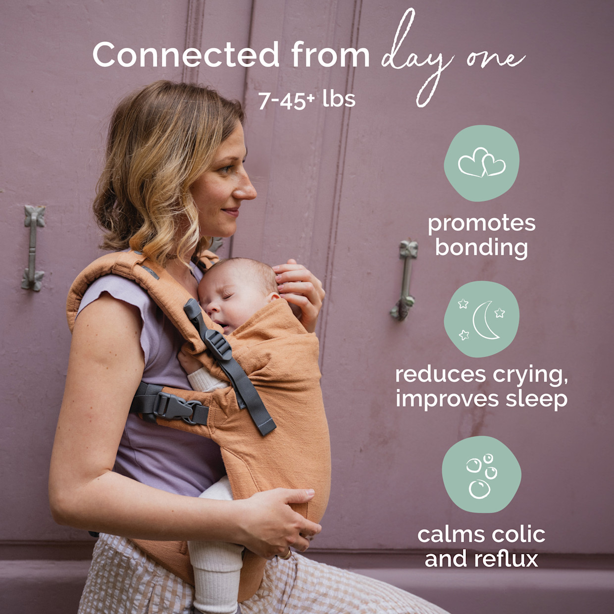 Boba X Soft Structured Baby Carrier - Terracotta Linen.