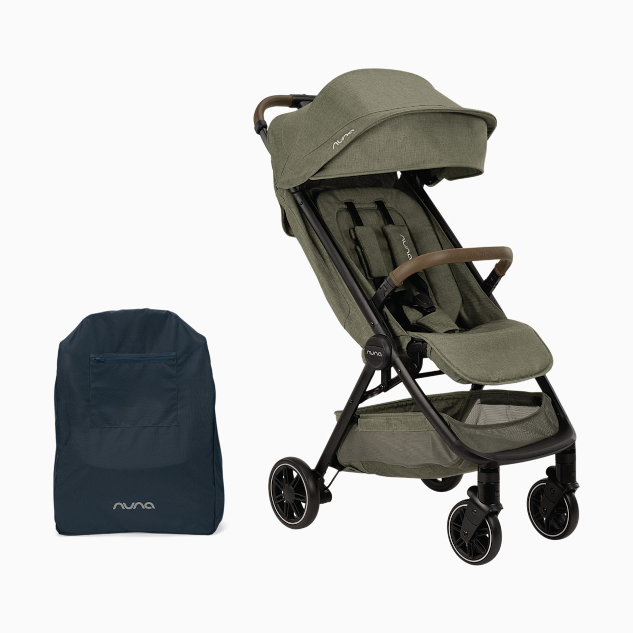 Nuna Nuna x Babylist TRVL Easy Fold Compact Stroller & Carry Bag - Pine.