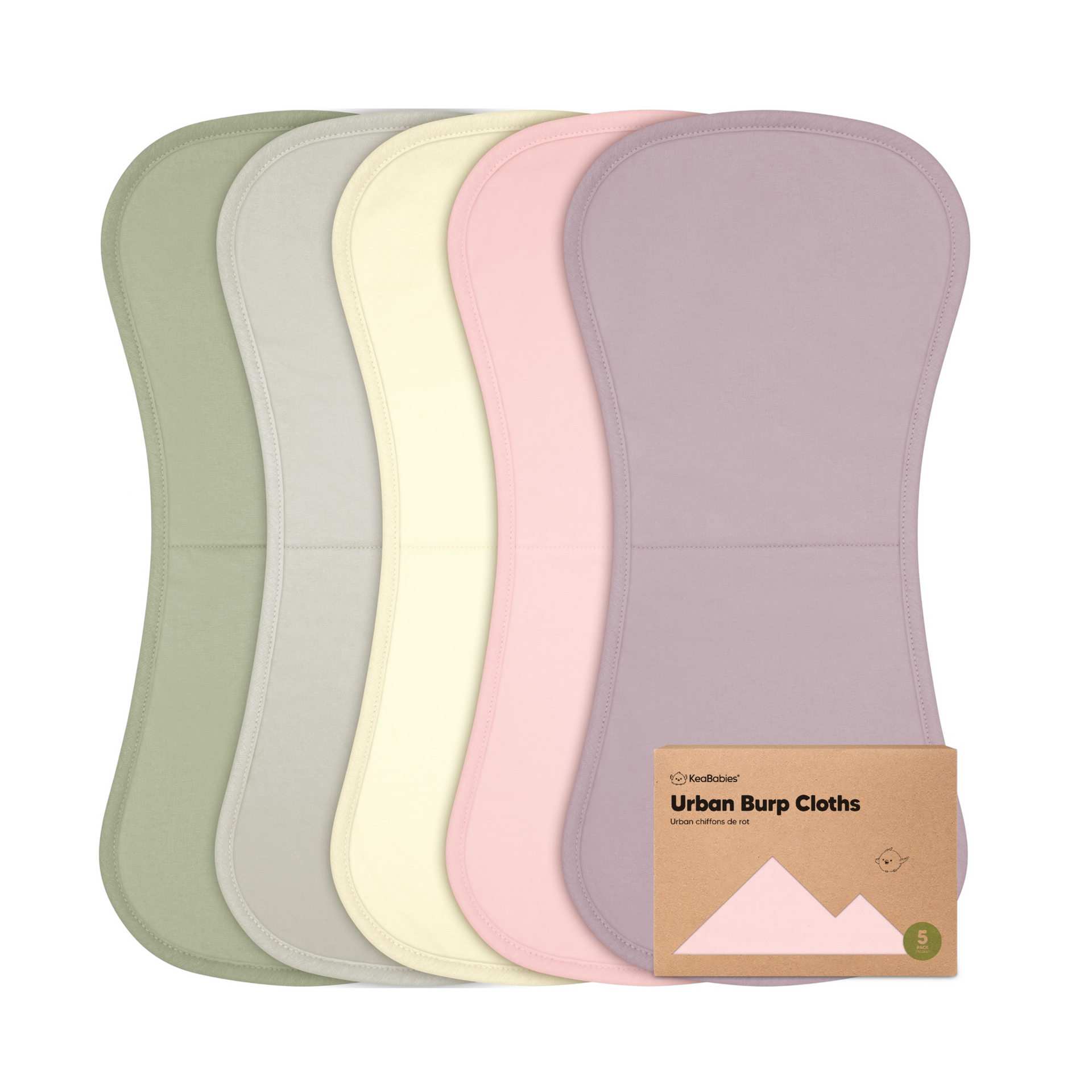 KeaBabies Urban Burp Cloths (5 Pack) Embrace Babylist Shop