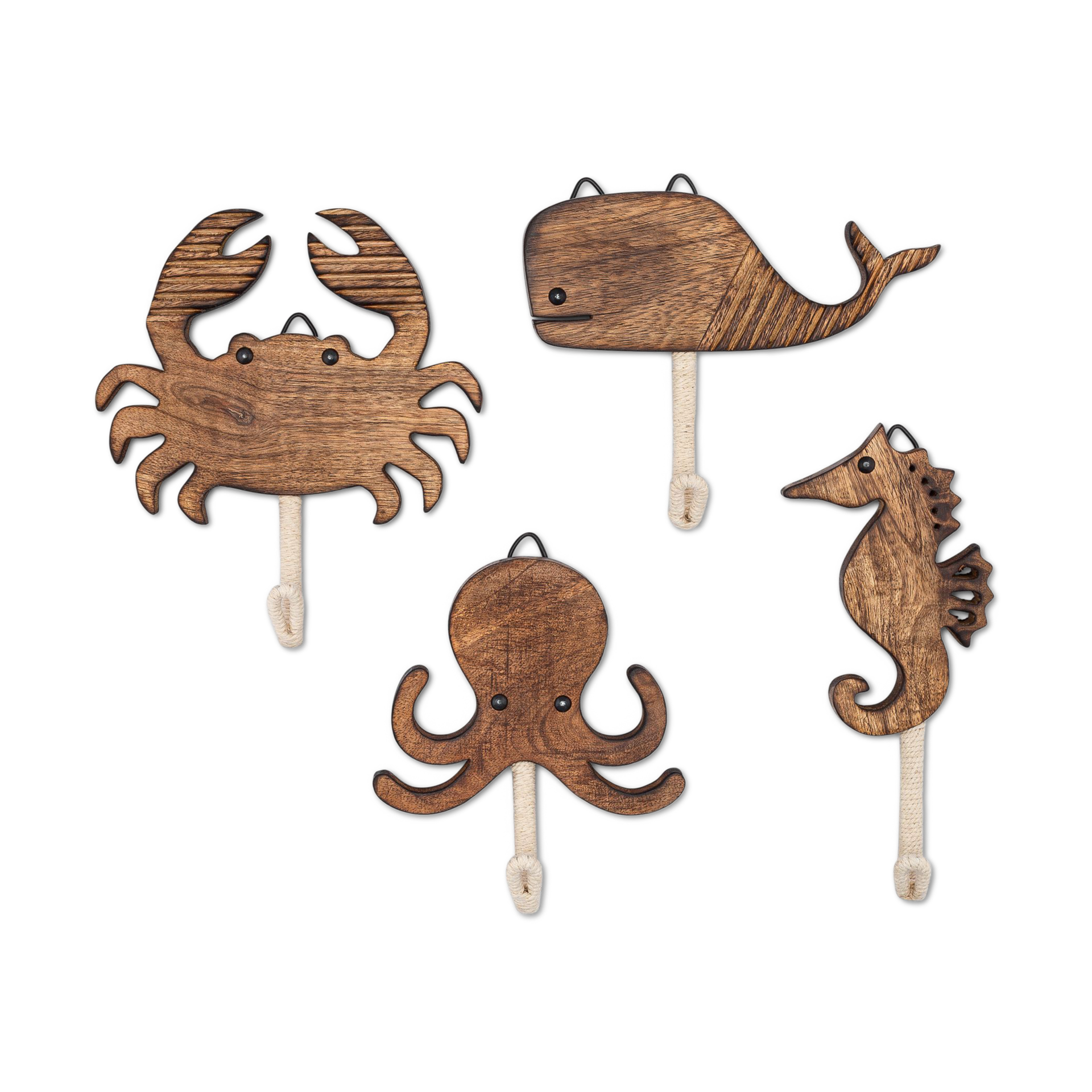 Crane Baby Cove Sea Life 4-Piece Motifs Wall Decor.