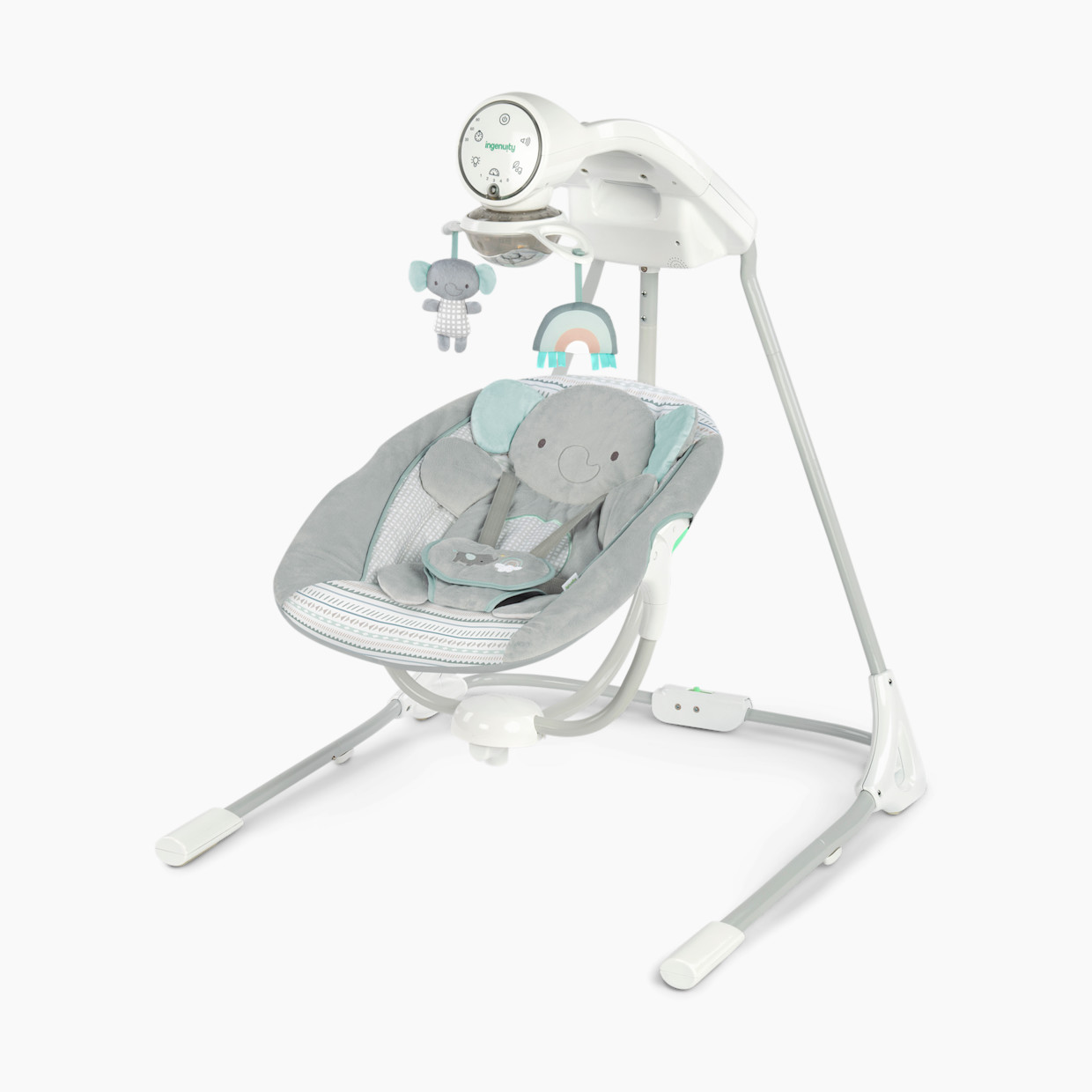 Ingenuity InLighten Soothing Baby Swing - Van The Elephant.