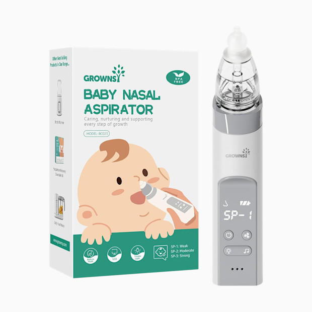 GROWNSY Electric Nasal Aspirator with 3 Silicone Tips.