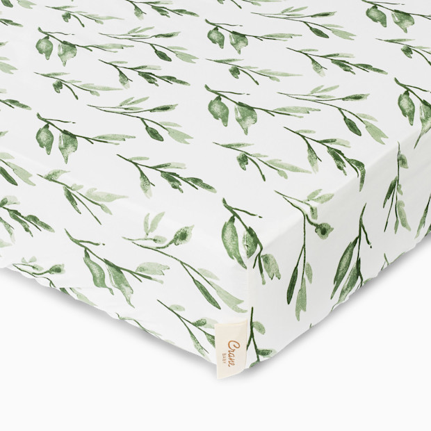 Crane Baby Cotton Sateen Crib Fitted Sheet.