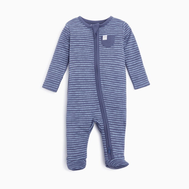 Tiny Kind Printed Organic Zip Up Footie.