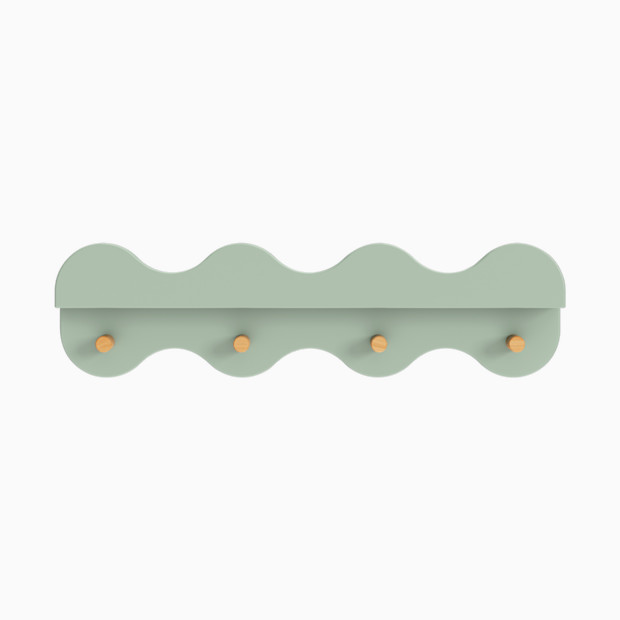 babyletto Lido Wave Bookshelf with Hooks.