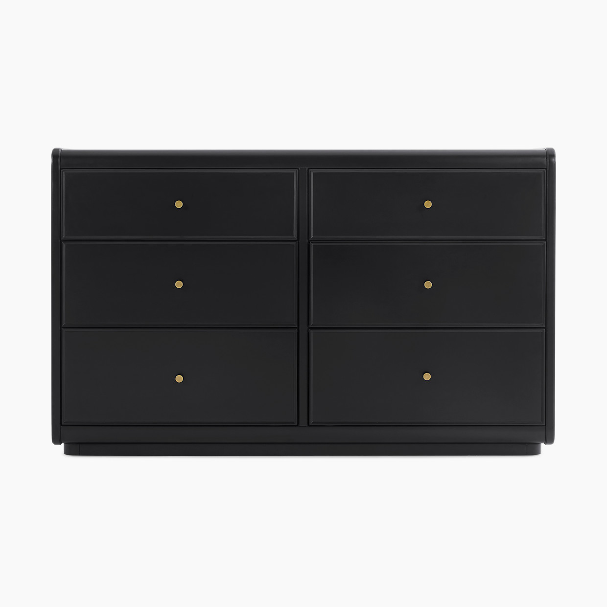 Bellini Aspen 6 Drawer Dresser - Black With Textured Oat.