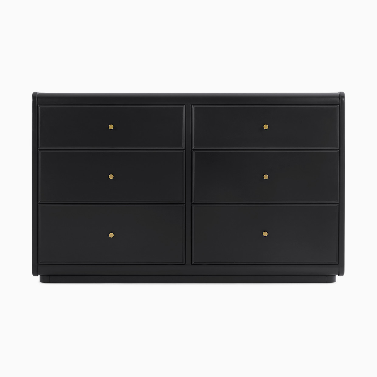 Bellini Aspen 6 Drawer Dresser - Black With Textured Oat.