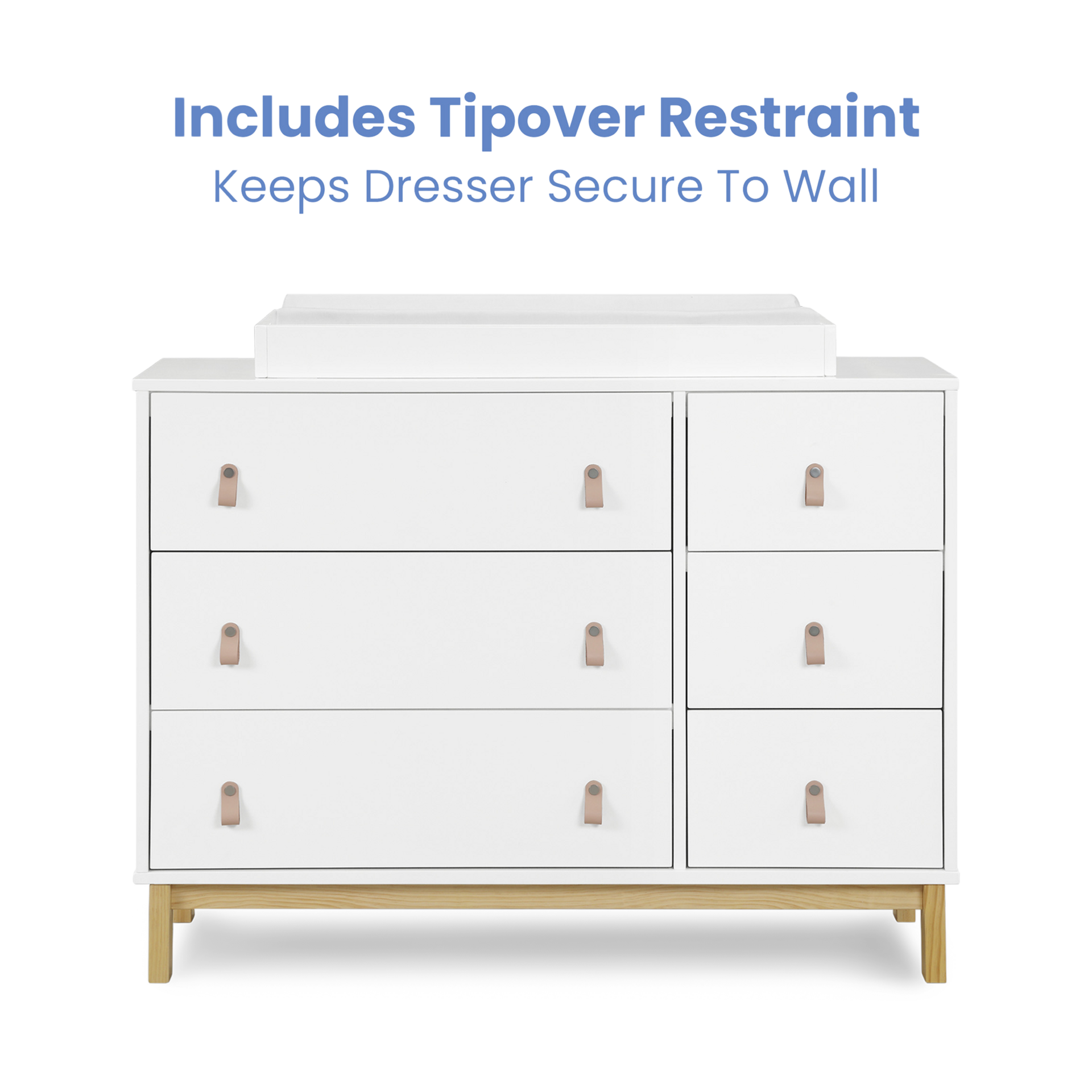 Delta Children babyGap Legacy 6 Drawer Dresser - Bianca White/Natural.