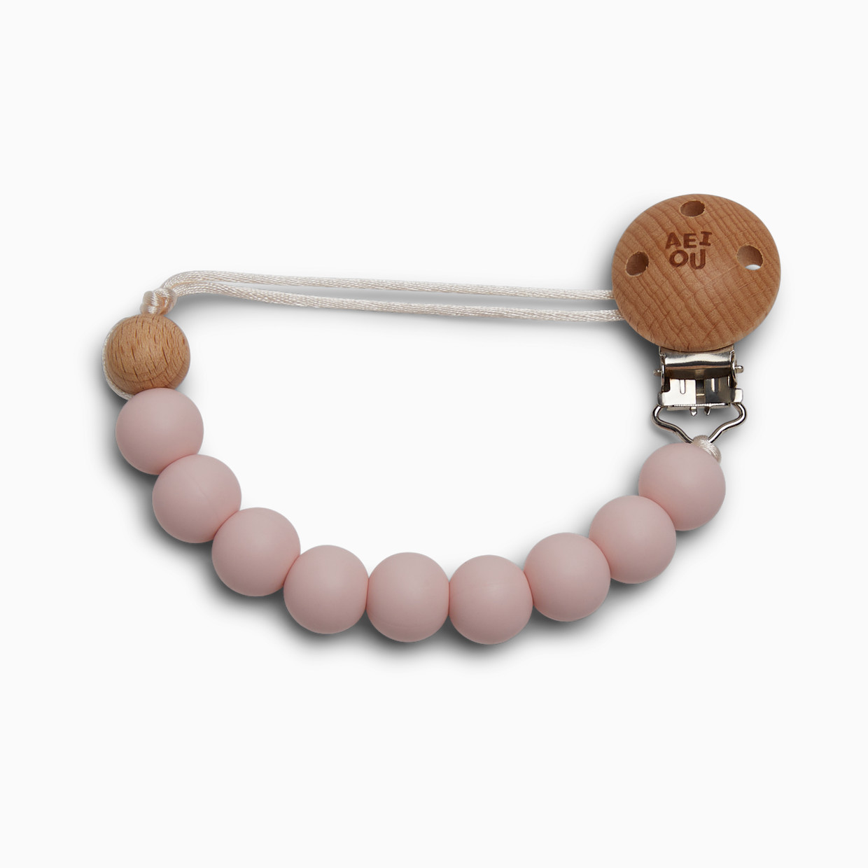 AEIOU Silicone Pacifier Clip - Petal.