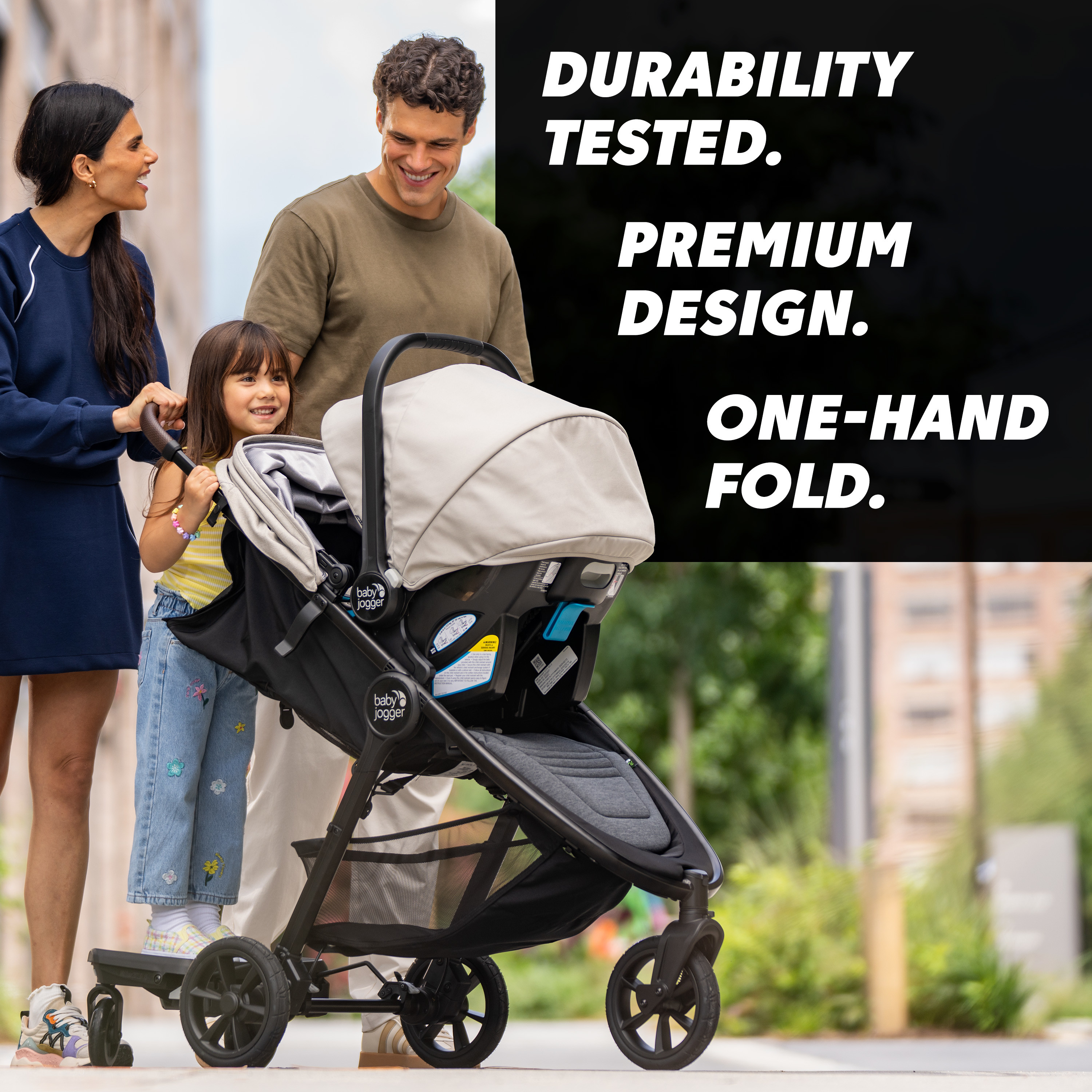 Baby Jogger City Mini GT3 Travel System - Frosted Ivory.