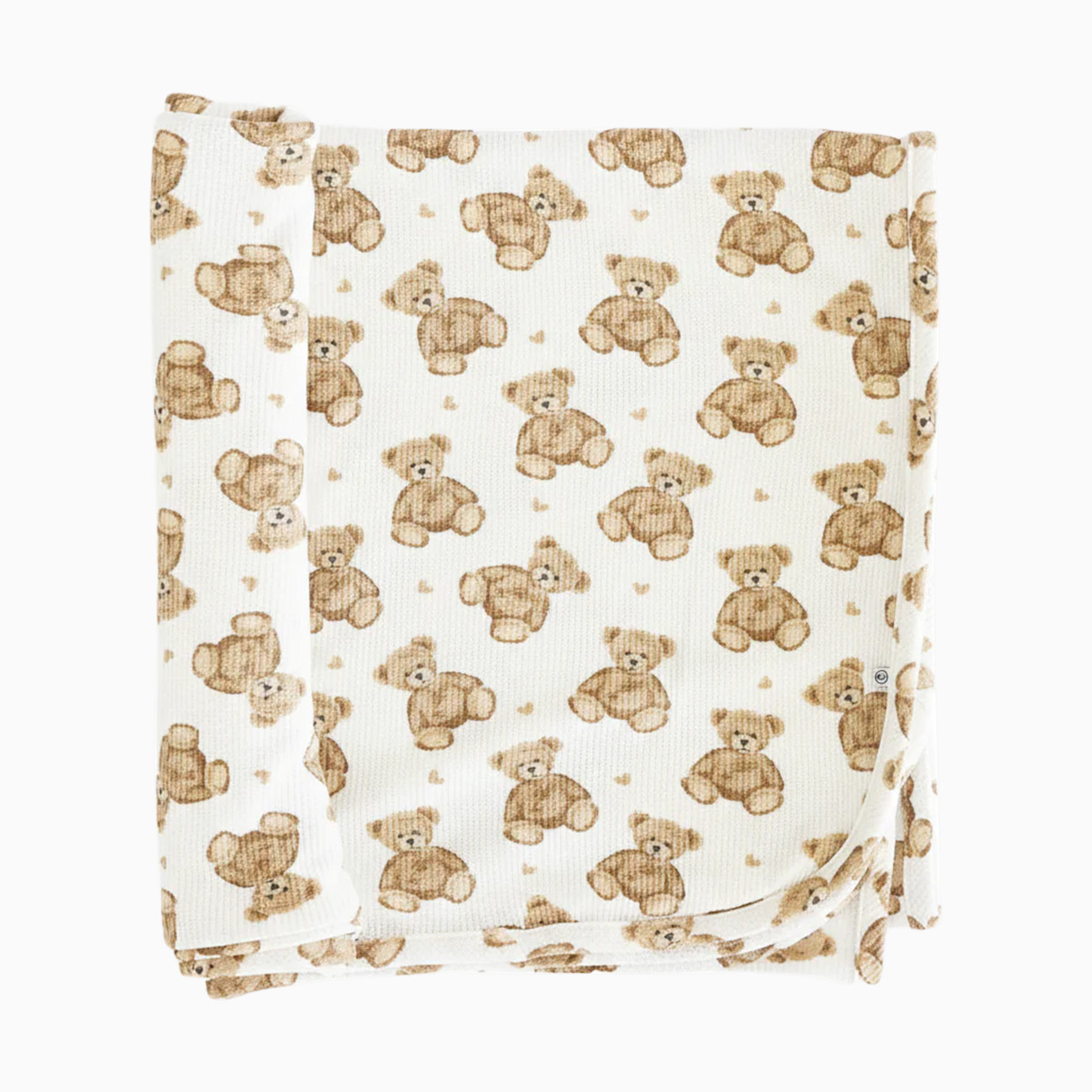 Caden Lane Bamboo Waffle Oversized Swaddle Blanket - Beary Sweet, Newborn.