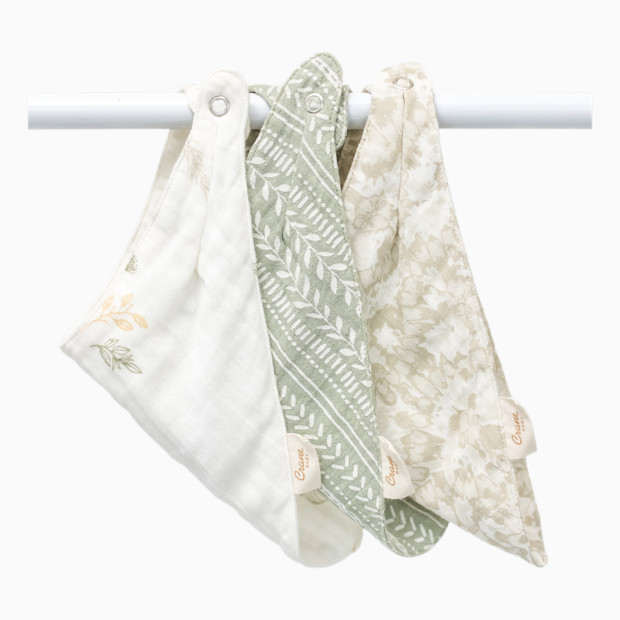 Crane Baby Cotton 4 Layer Muslin Bib Set (3 Pack).