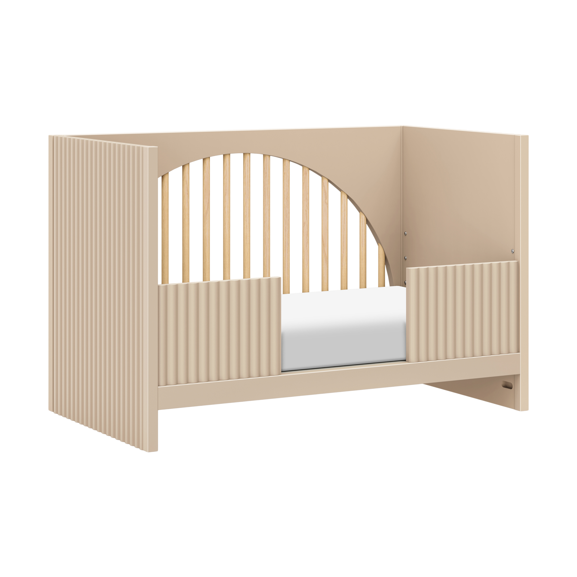 babyletto Moab 3-in-1 Convertible Crib - Taupe/Ash.