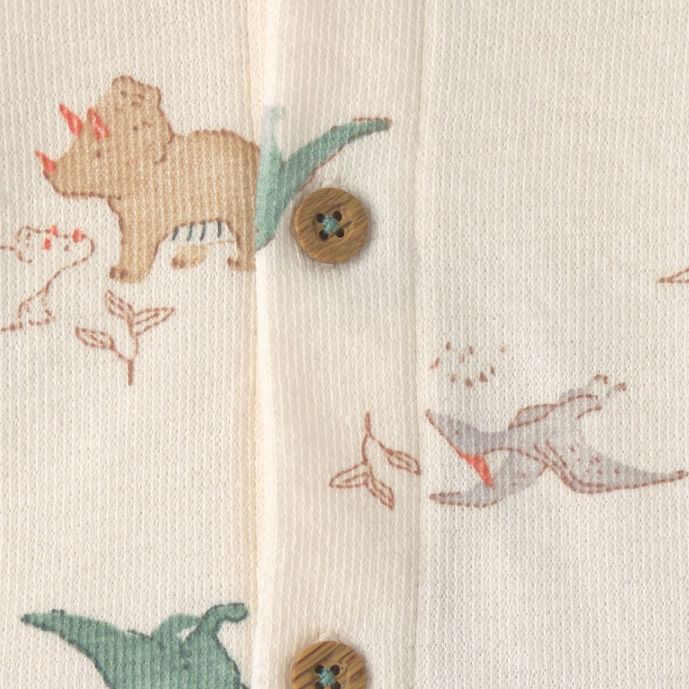 Carter's 3-Piece Hoodie Layering Set - Green/Cream Dinosaur, 3M.