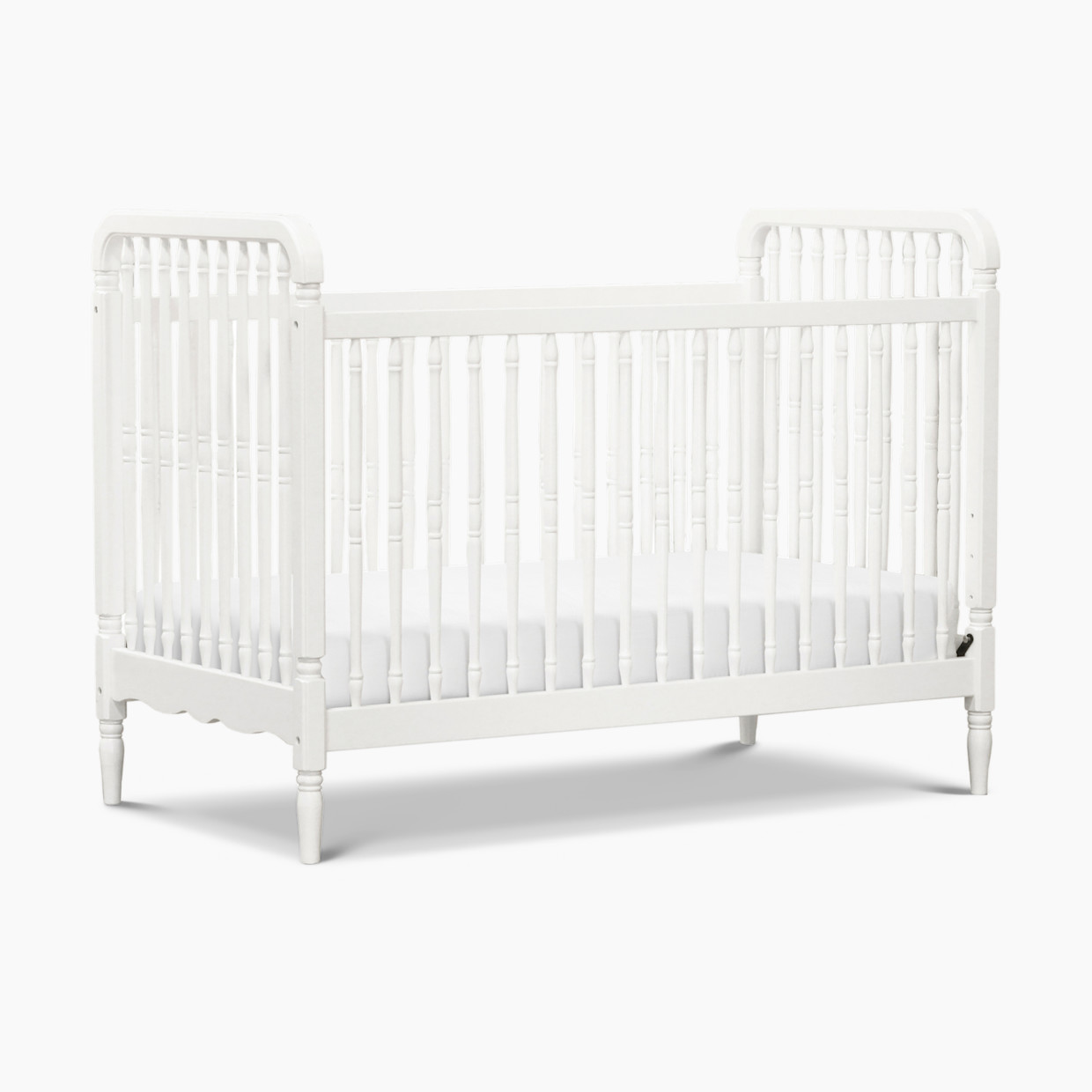 Namesake Liberty 3-in-1 Spindle Crib with Toddler Bed Conversion Kit - Warm White.