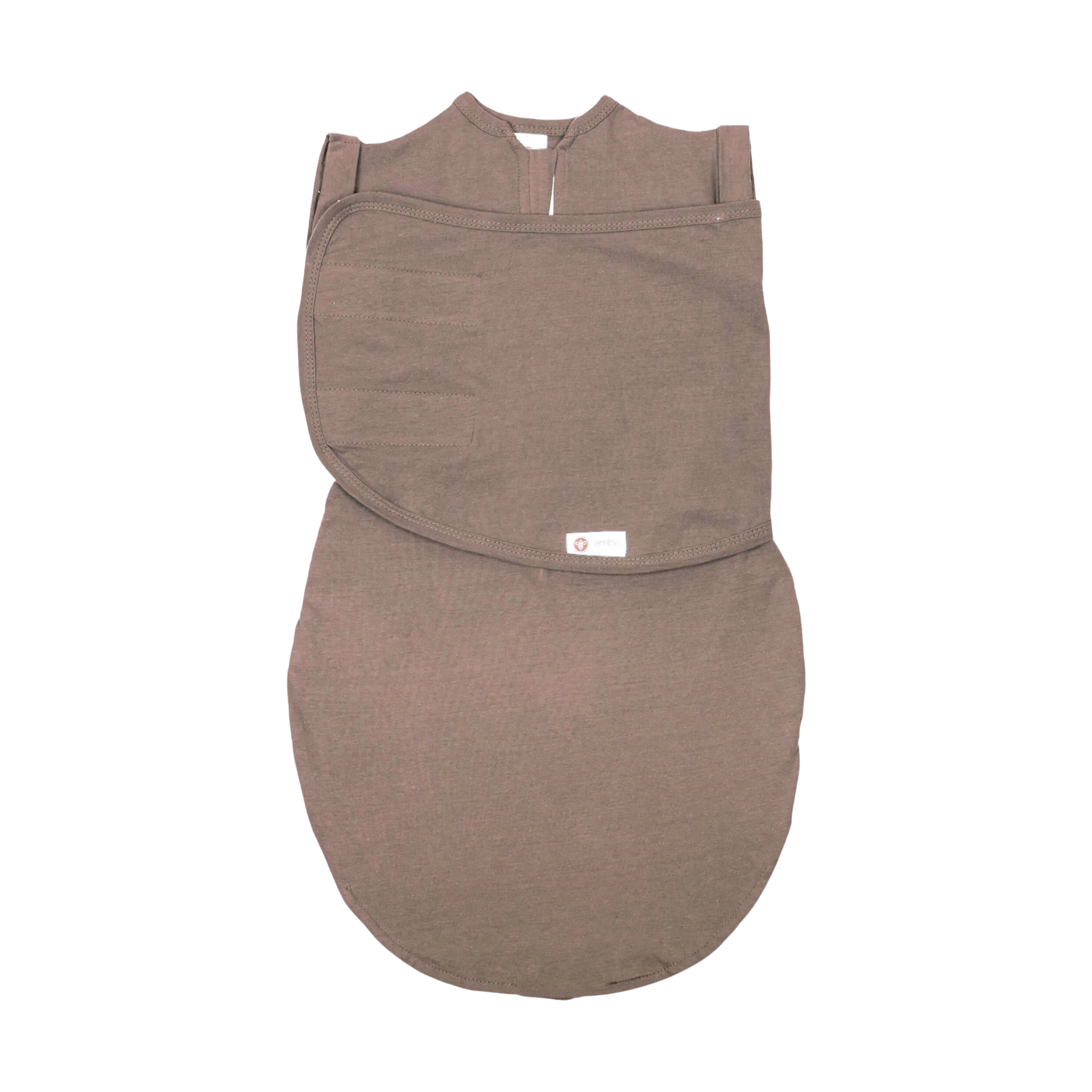 Embe Babies Short Sleeve Swaddle Sack Cocoa, Medium/Large 1218 Lbs