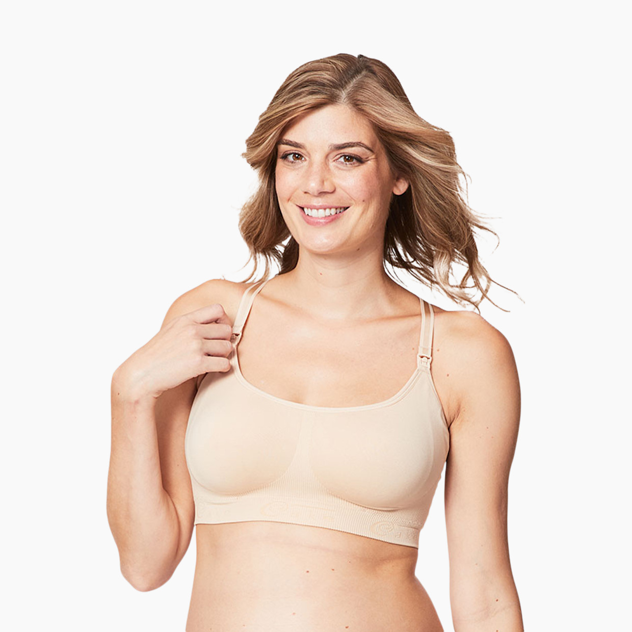 Cake Maternity Cotton Candy Seamless Sleep & Yoga Nursing Bra - Beige, S.