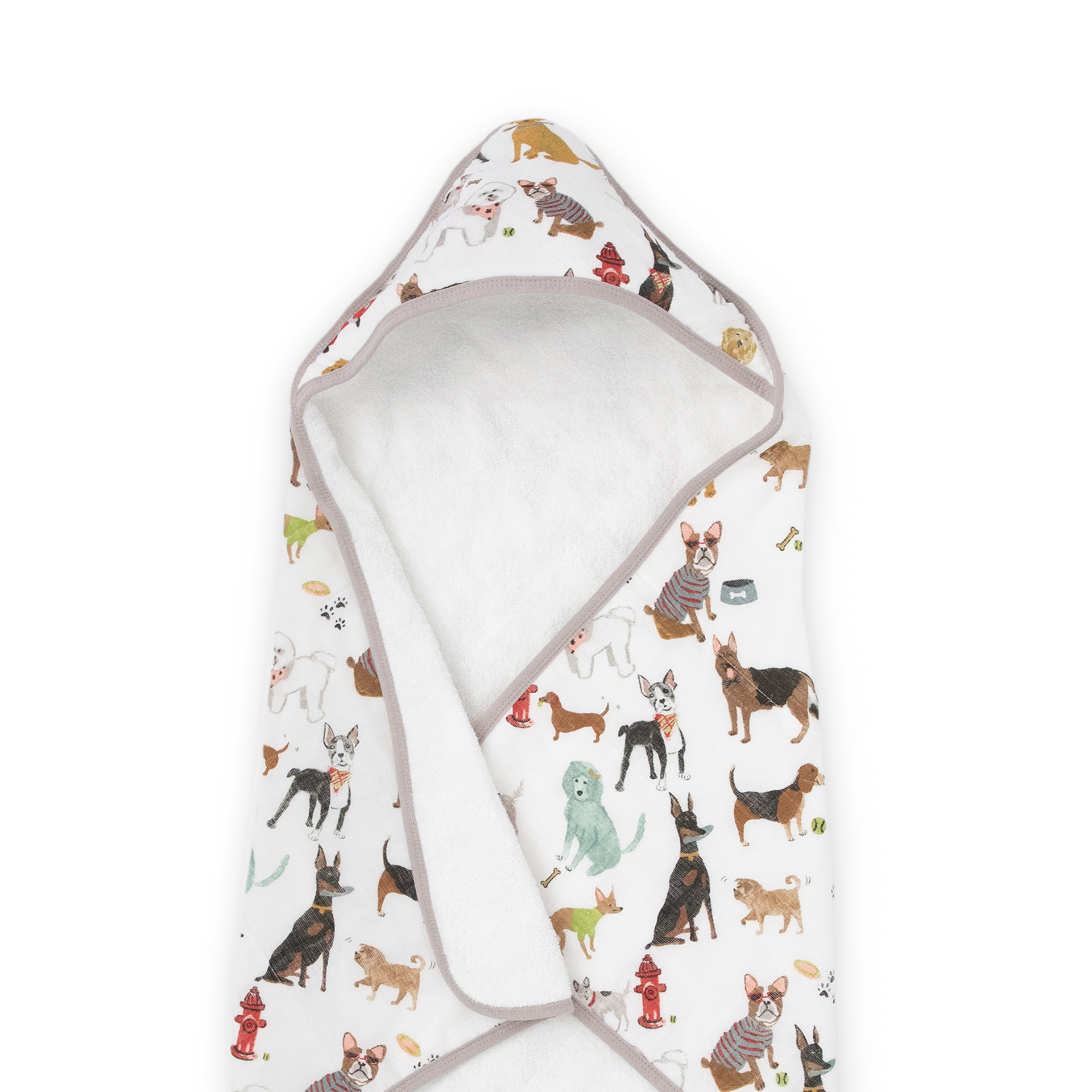 Little Unicorn Cotton Muslin & Terry Infant Hooded Towel - Woof.