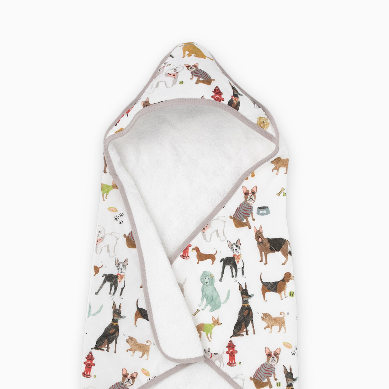 Little Unicorn Cotton Muslin & Terry Infant Hooded Towel - Woof.