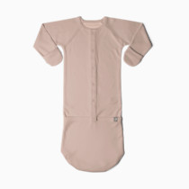 goumikids Baby Gown Convertible Sleeper Organic Cotton, Rose, Preemie
