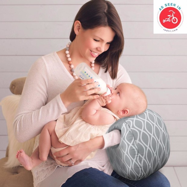 Itzy Ritzy Milk Boss Infant Feeding Support Pillow - Platinum Helix.