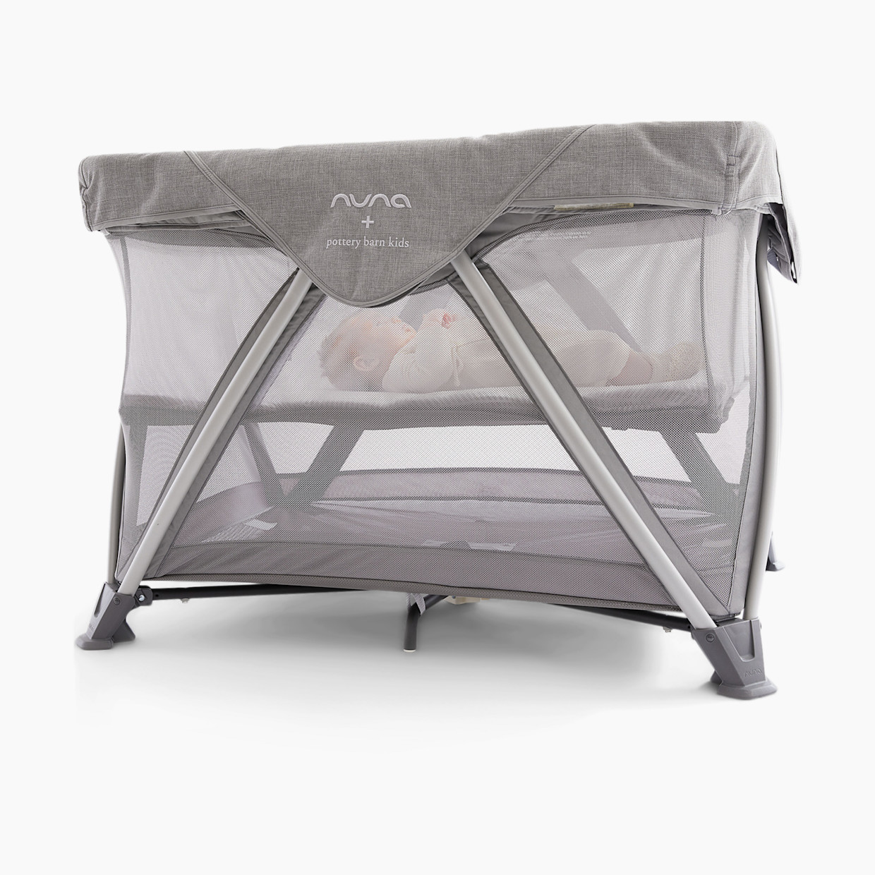 Nuna SENA aire Playard - Pottery Barn Kids Exclusive - Broken Arrow Frost.
