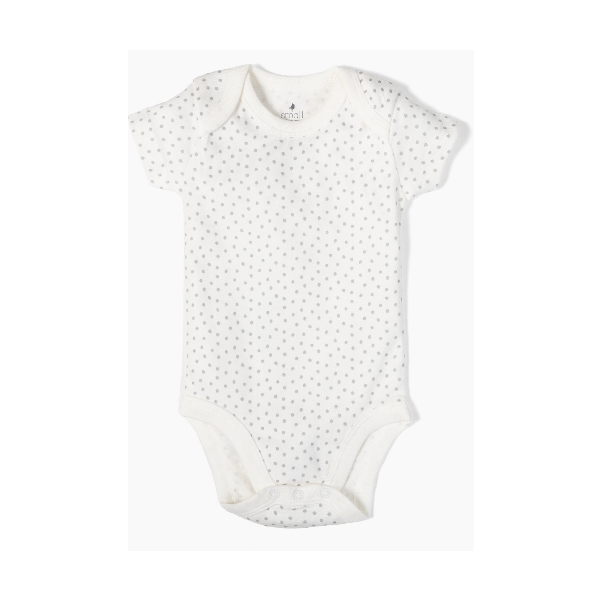 Small Story Short Sleeve Solid Organic Cotton Bodysuits (5 Pack) - Heather Gray, 3-6 M.