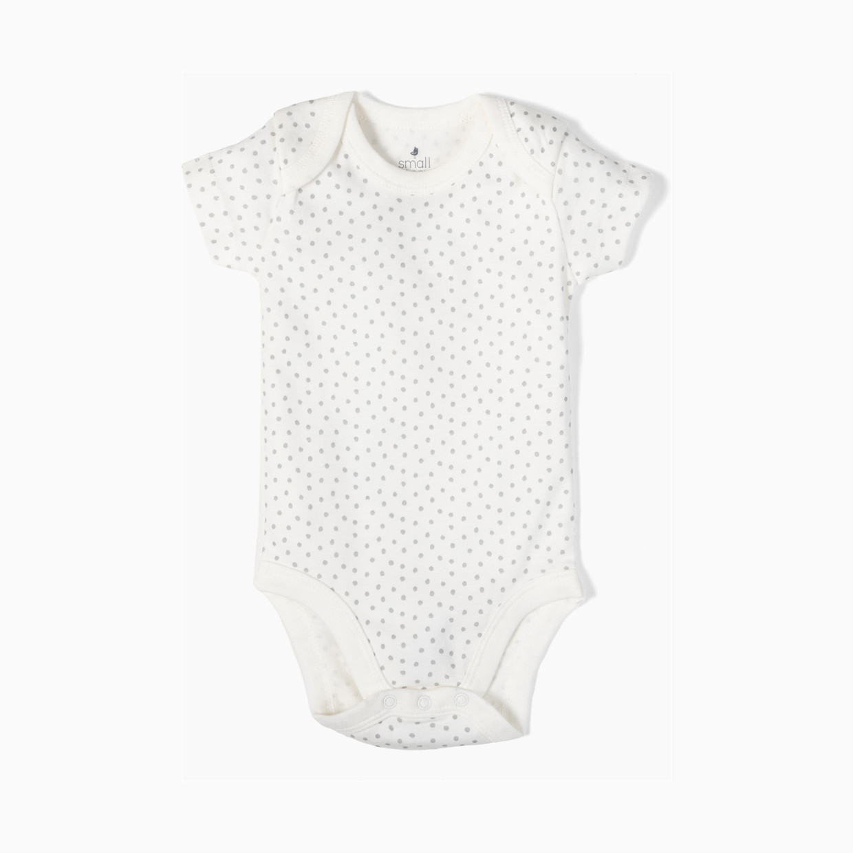 Small Story Short Sleeve Solid Organic Cotton Bodysuits (5 Pack) - Heather Gray, 3-6 M.