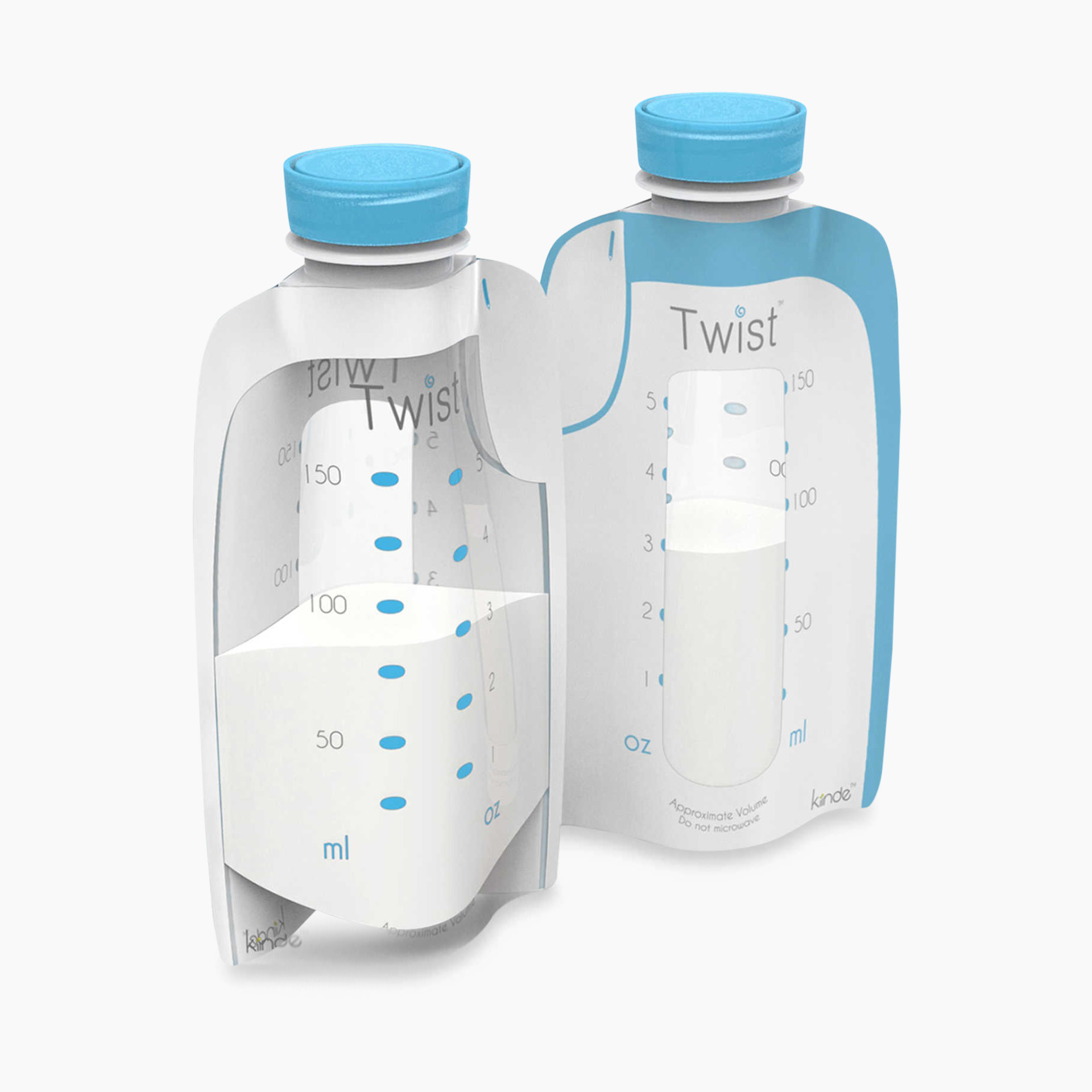 Kiinde Twist Pouch Sippy Top Attachments with Straws for Baby and Toddler  3-Pack Set for Breast Milk Formula Juice Purees Leak Proof One Piece  Twist-On Lid