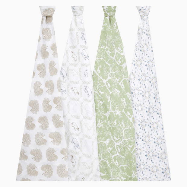 Aden + Anais Essentials Cotton Muslin Swaddles (4 Pack) - Harmony.