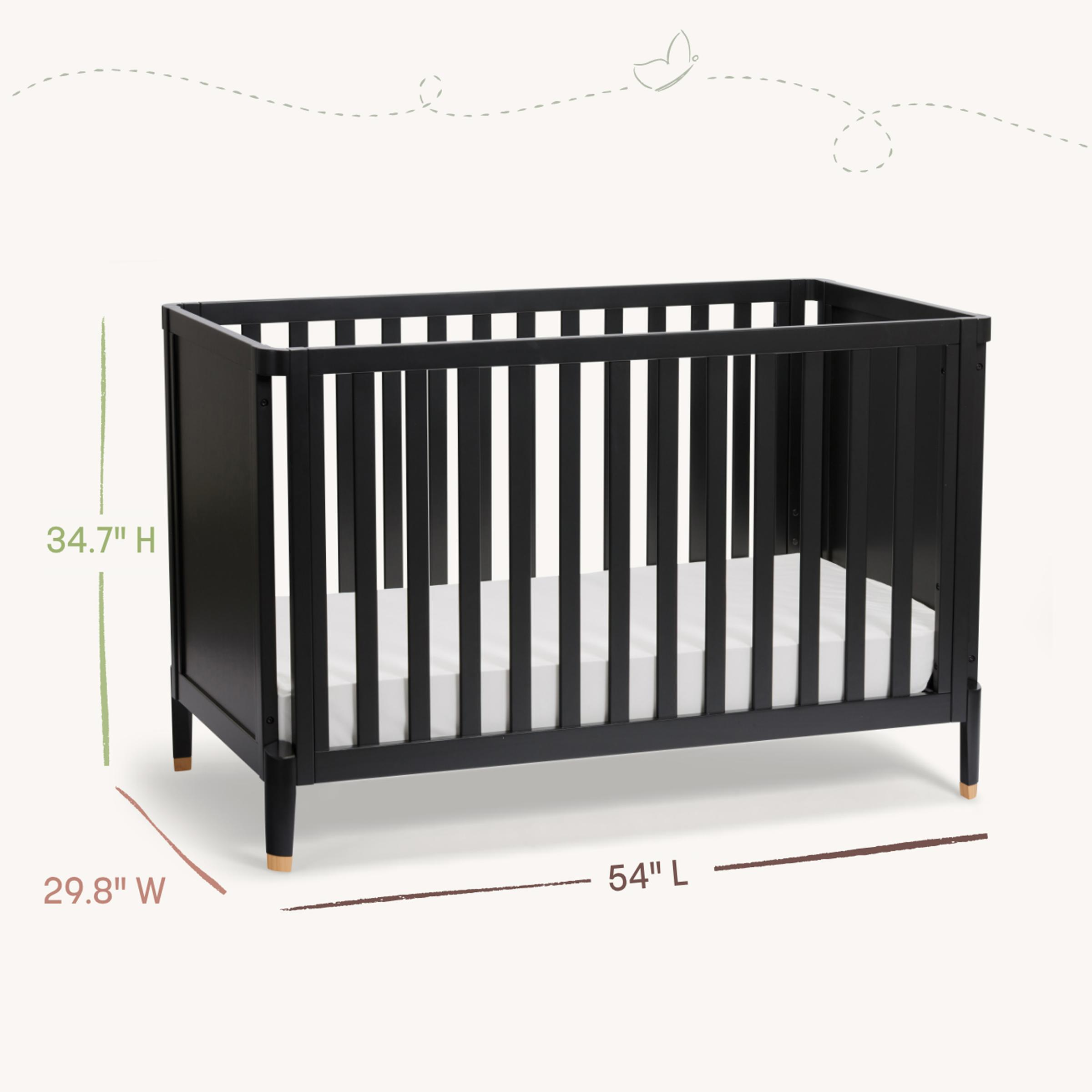 Little Seeds Aster Crib - Black.