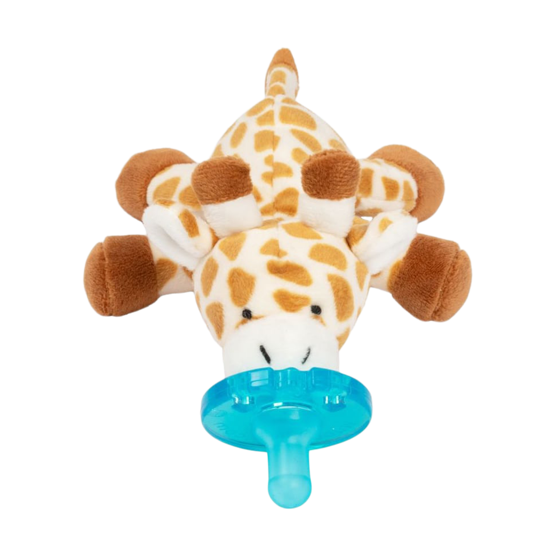 WubbaNub Pacifier - Giraffe, Attached.