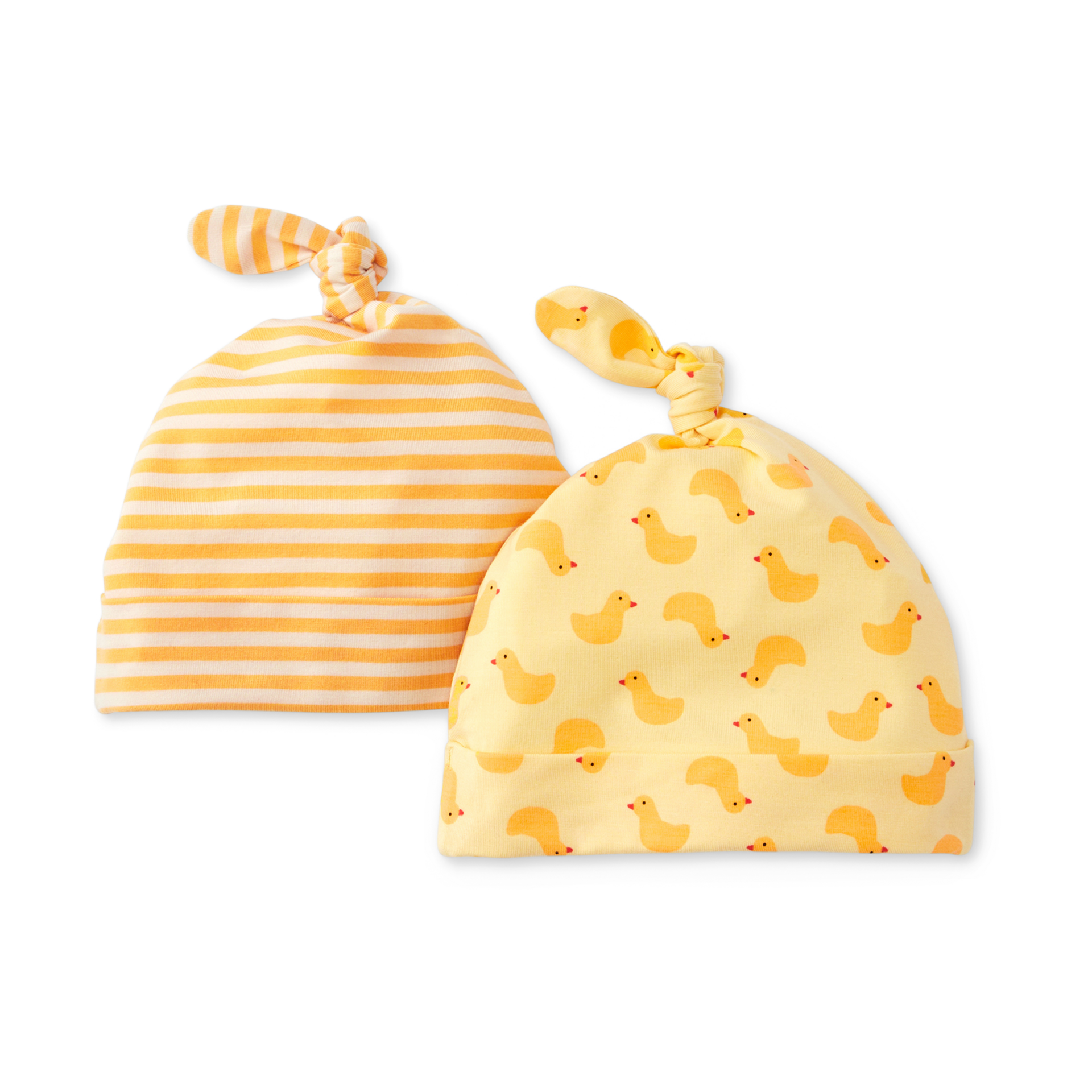 2-Piece Baby Layette Top Knot Beanie in HannaSoft™