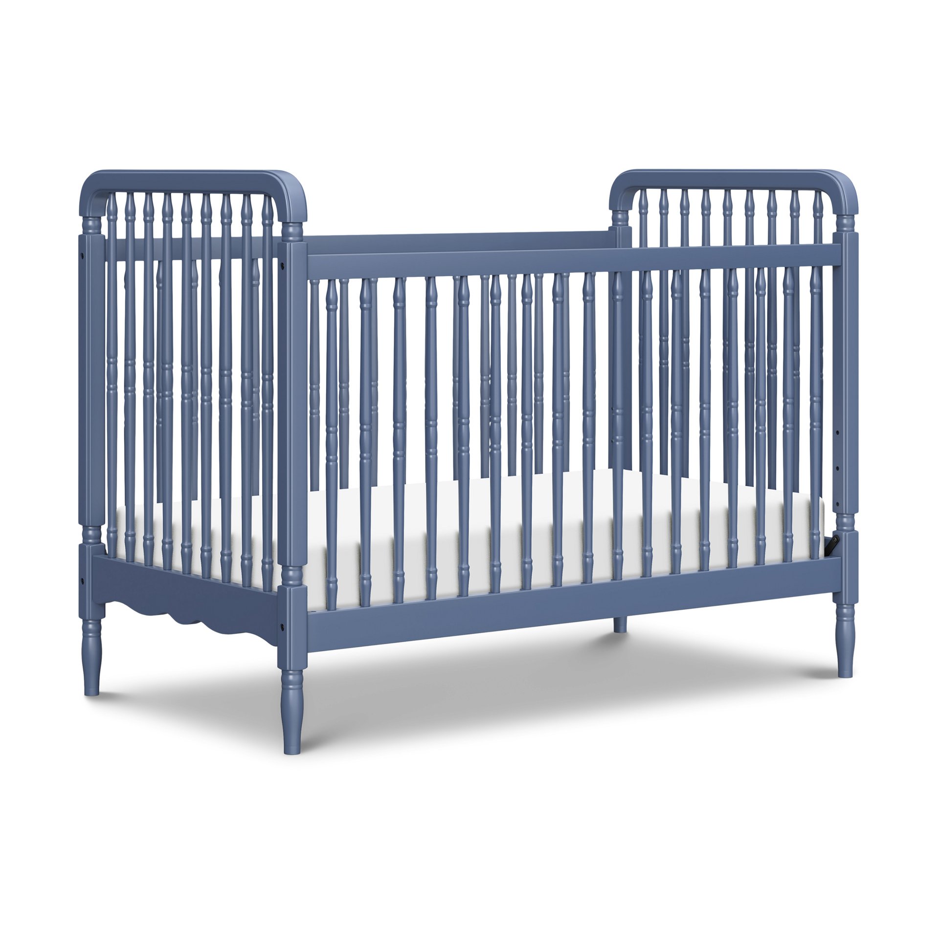 Namesake Liberty 3-in-1 Convertible Spindle Crib with Toddler Bed Conversion Kit.
