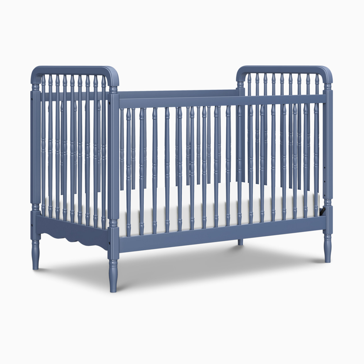 Namesake Liberty 3-in-1 Convertible Spindle Crib with Toddler Bed Conversion Kit - Cove Blue.