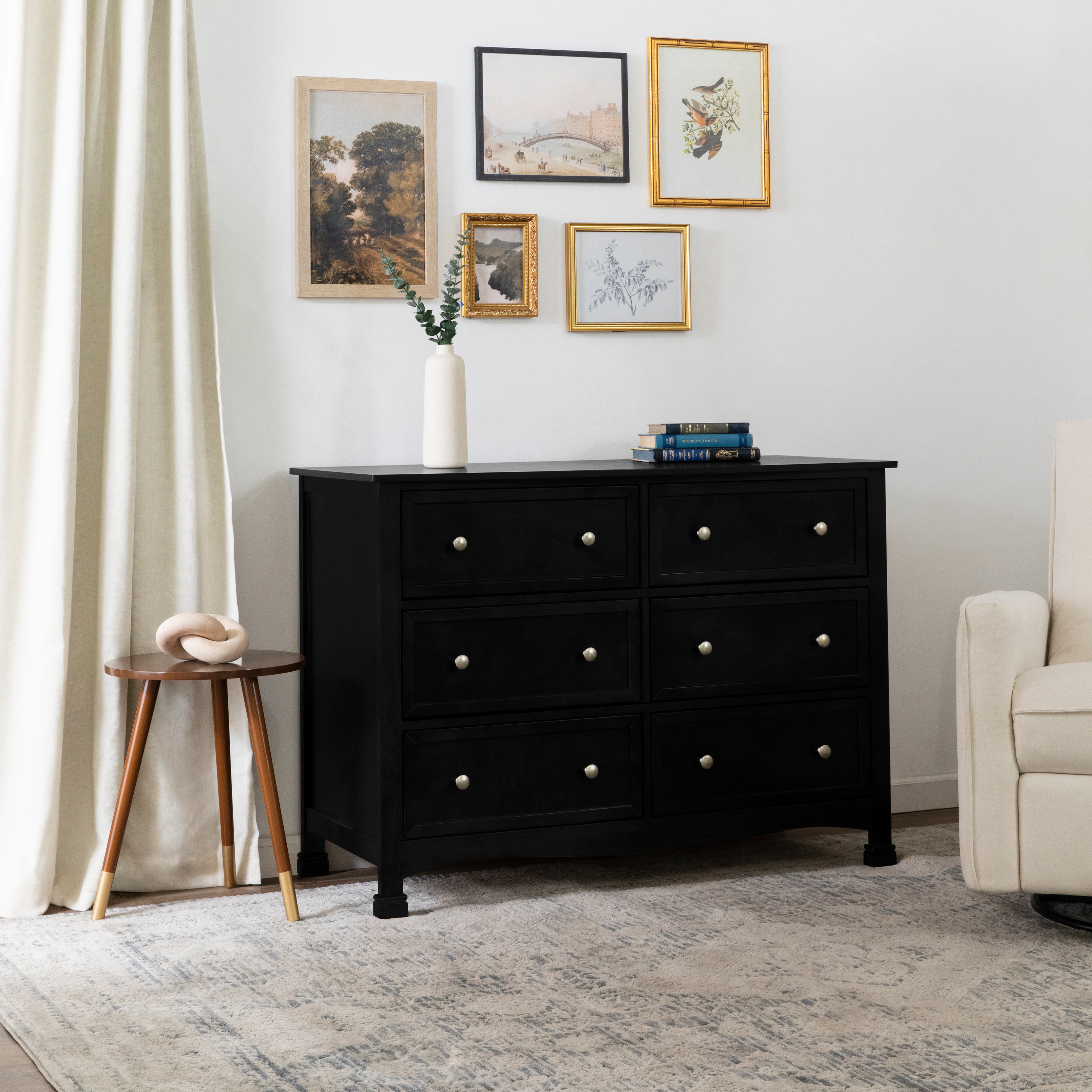 daVinci Kalani 6-Drawer Double Wide Dresser - Ebony.
