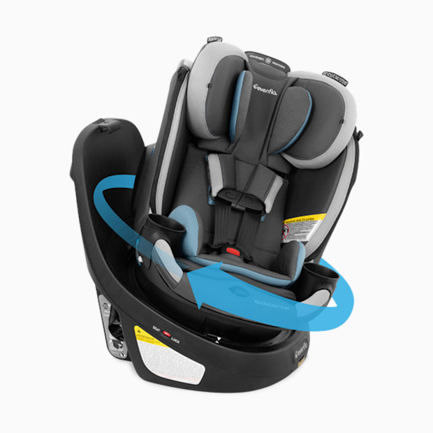 Evenflo Revolve360 Slim 2-in-1 Rotational Car Seat with Quick Clean Cover.