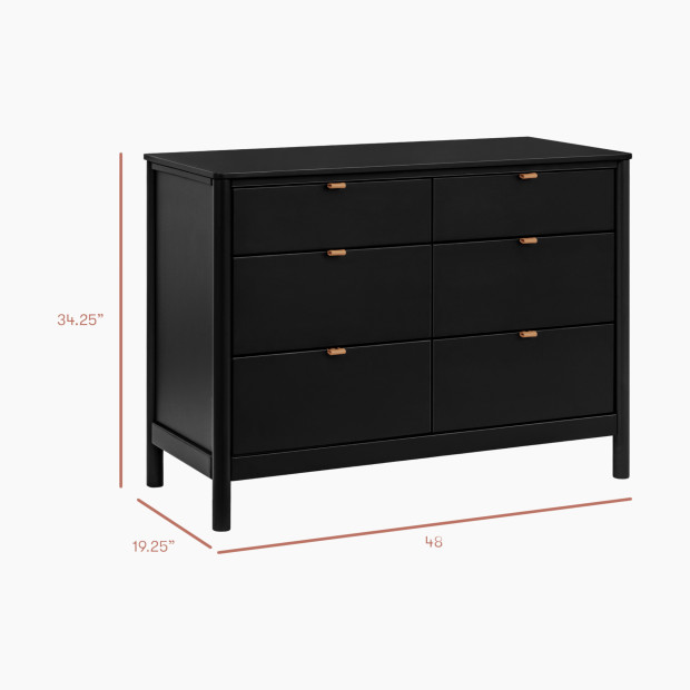 babyletto Bondi 6-Drawer Assembled Dresser - Black.