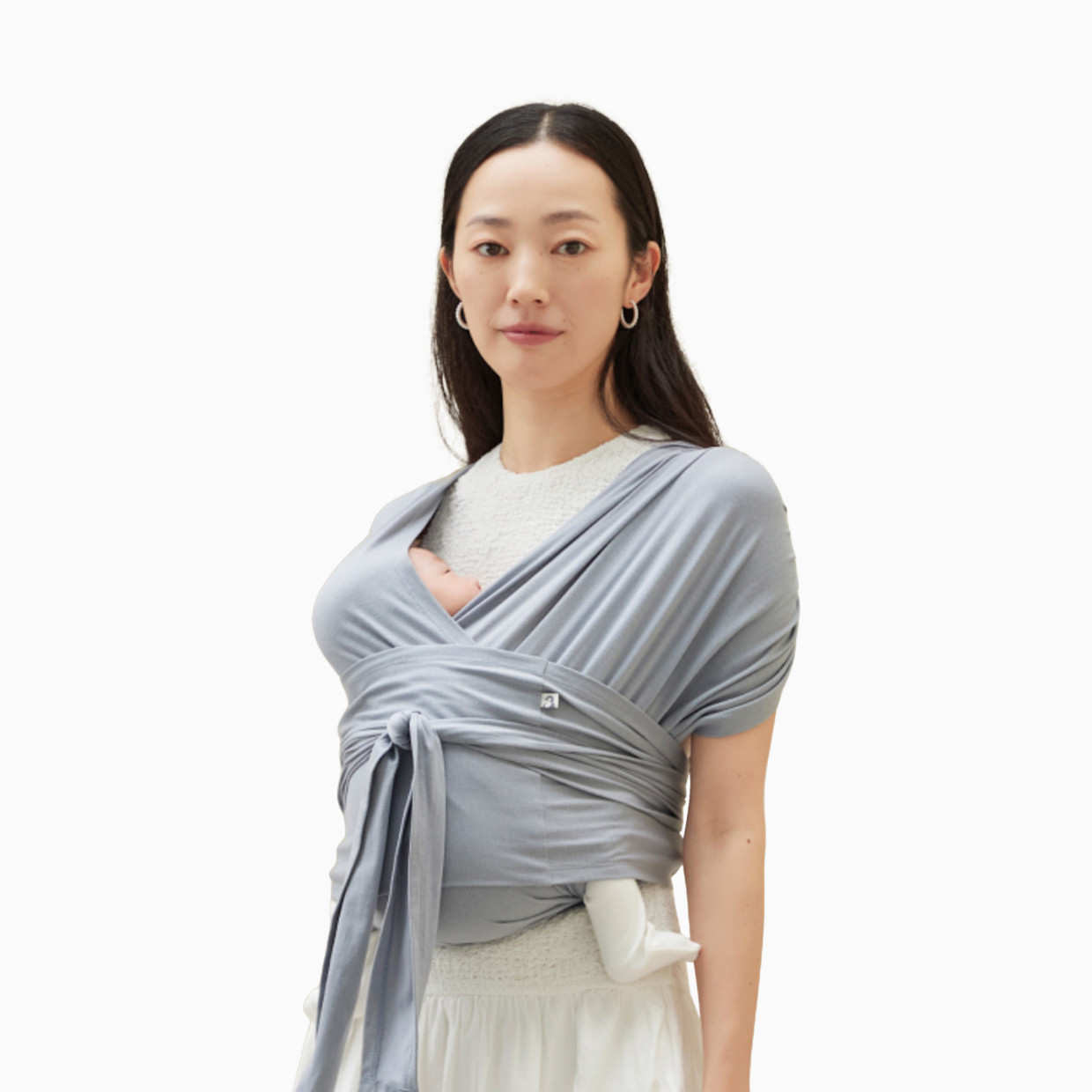 Konny Baby Wrap Carrier Flex SoftBreeze - Blue Grey, M-4 XL.