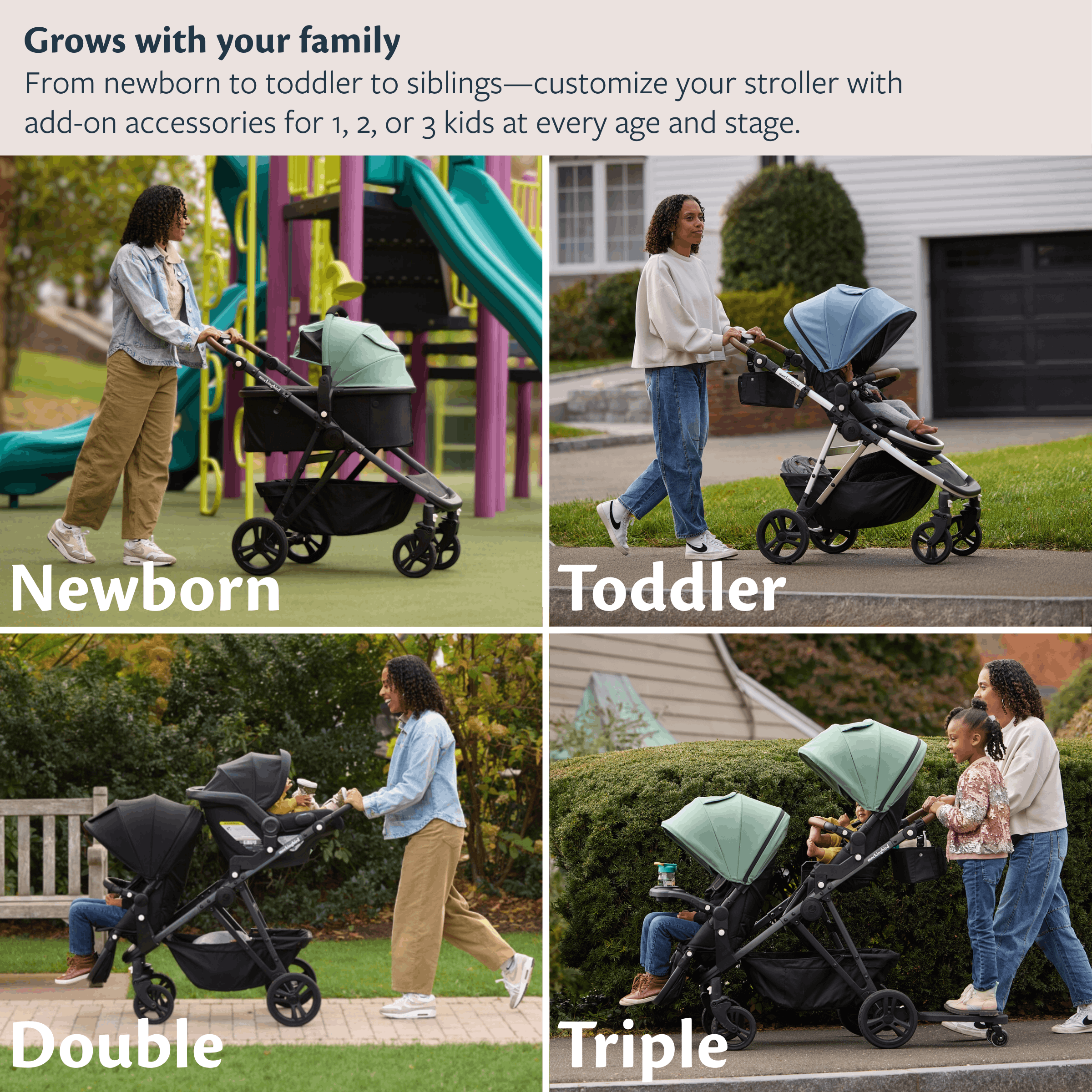 Mockingbird Single-to-Double Stroller 3.0 - Sea.