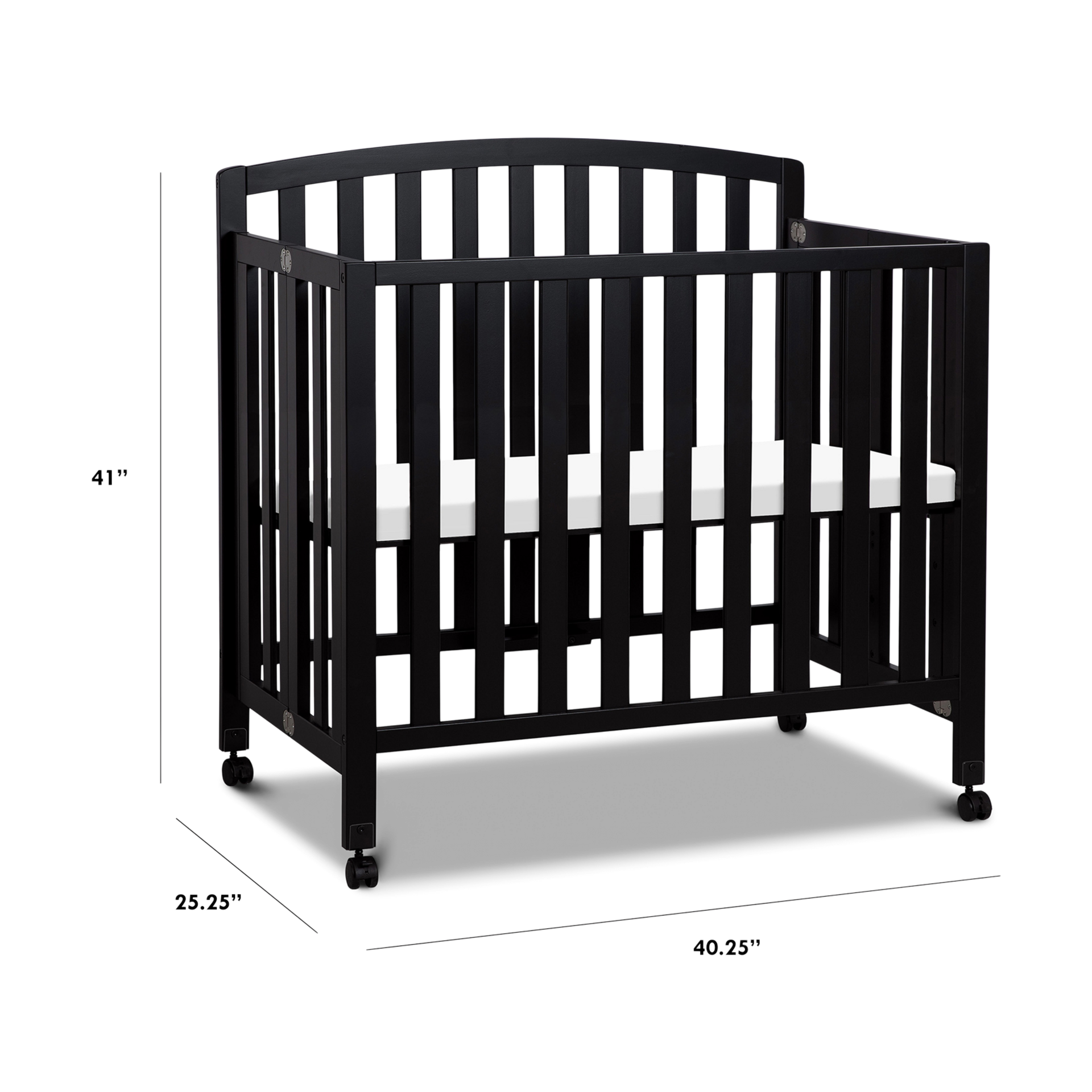 daVinci Dylan Folding Portable 3-in-1 Mini Crib - Ebony.