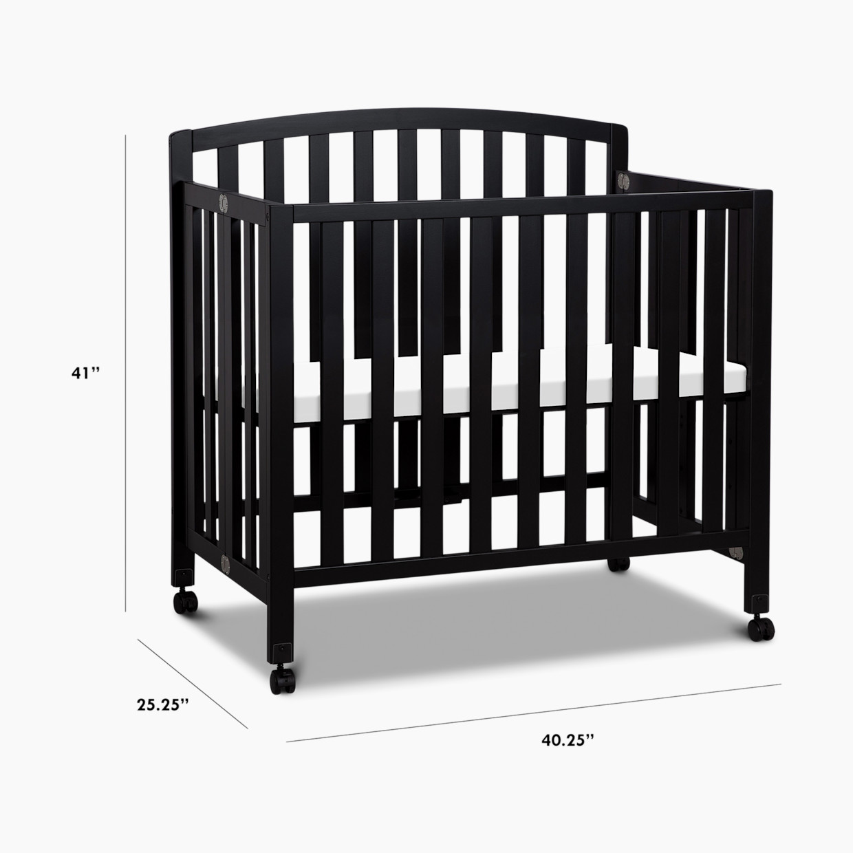 daVinci Dylan Folding Portable 3-in-1 Mini Crib - Ebony.