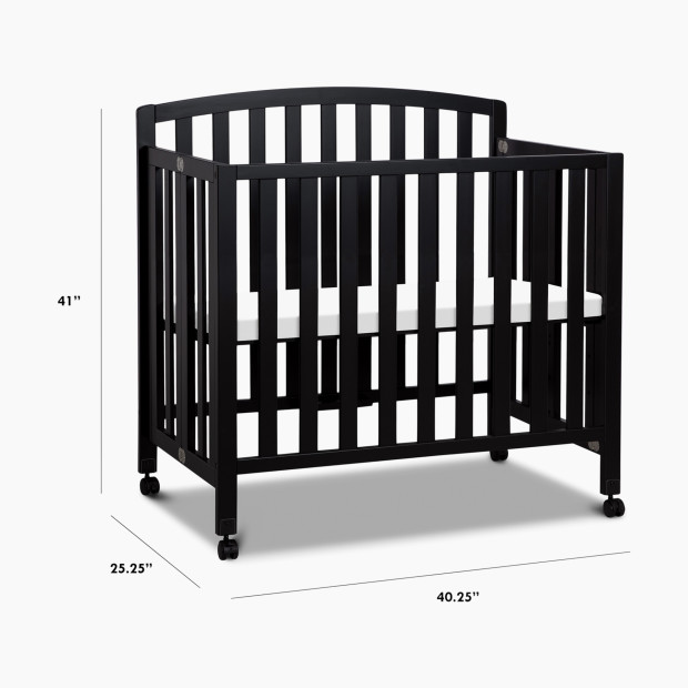 DaVinci Dylan 3-in-1 Mini Crib and Twin Bed - Ebony.