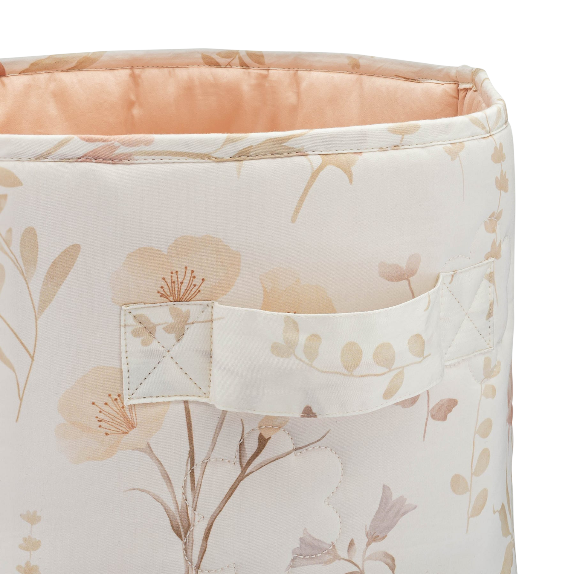 Crane Baby Quilted Storage Bin - Violet Floral.