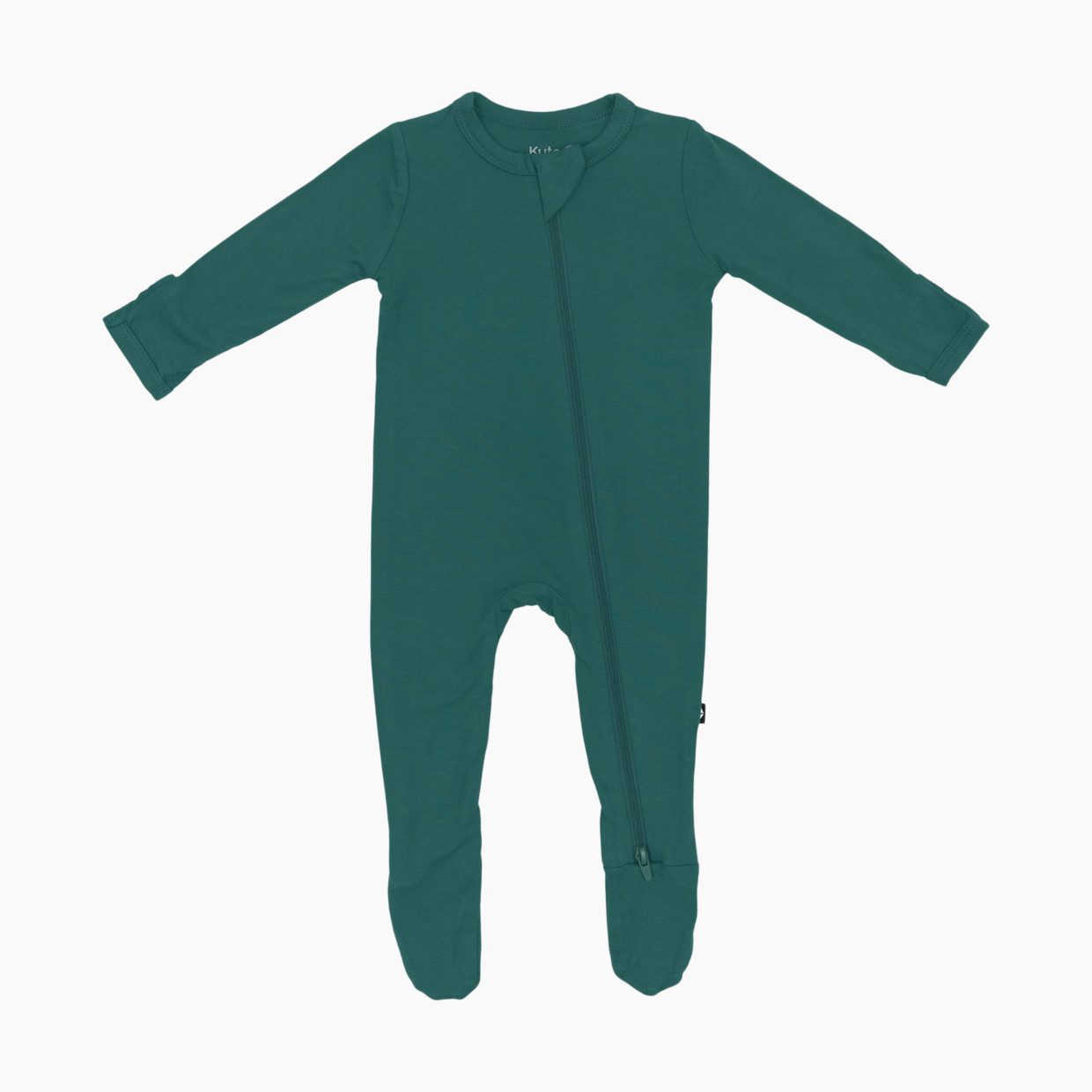 Kyte Baby Zipper Footie - Emerald, 0-3 M.