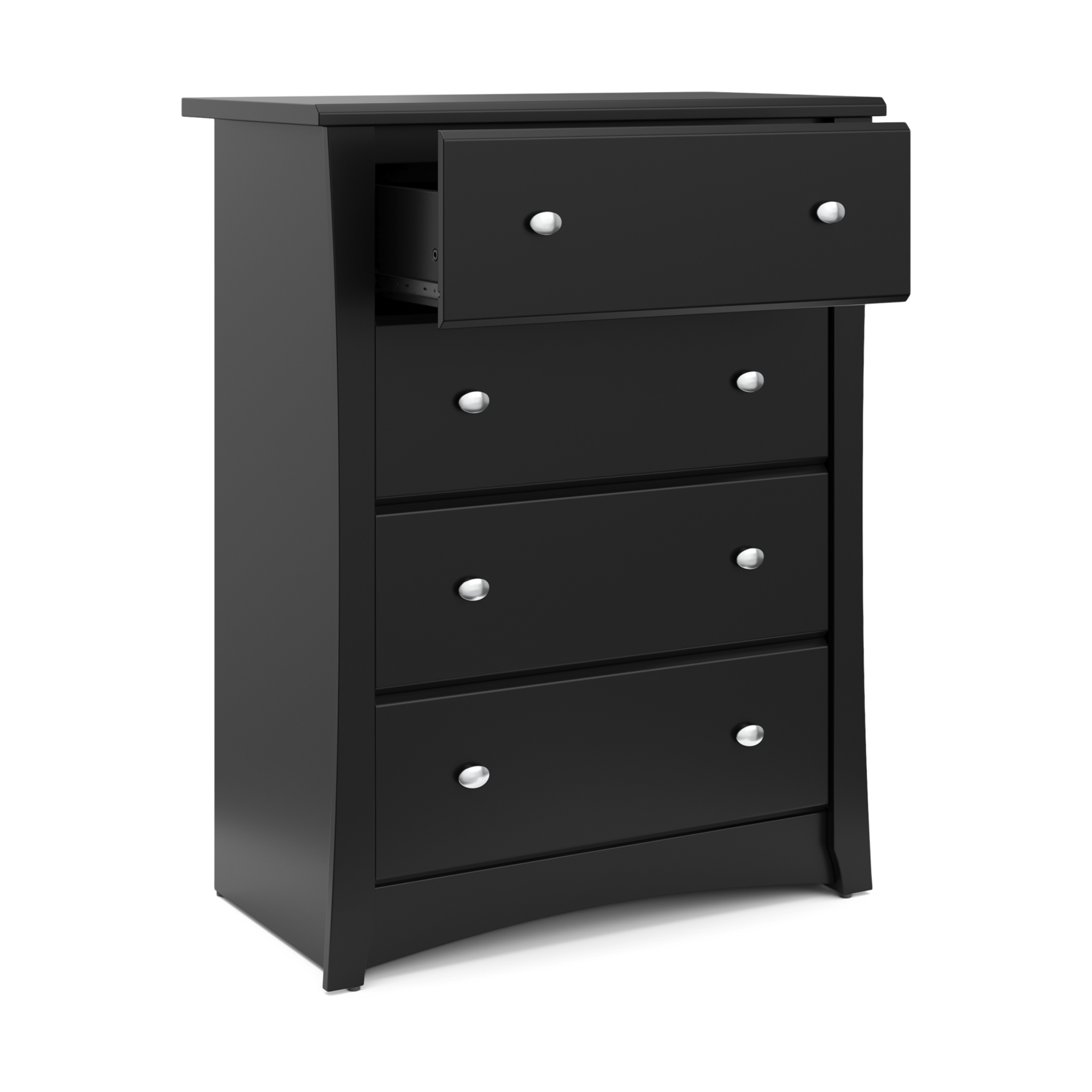 Storkcraft Crescent 4 Drawer Chest - Black.
