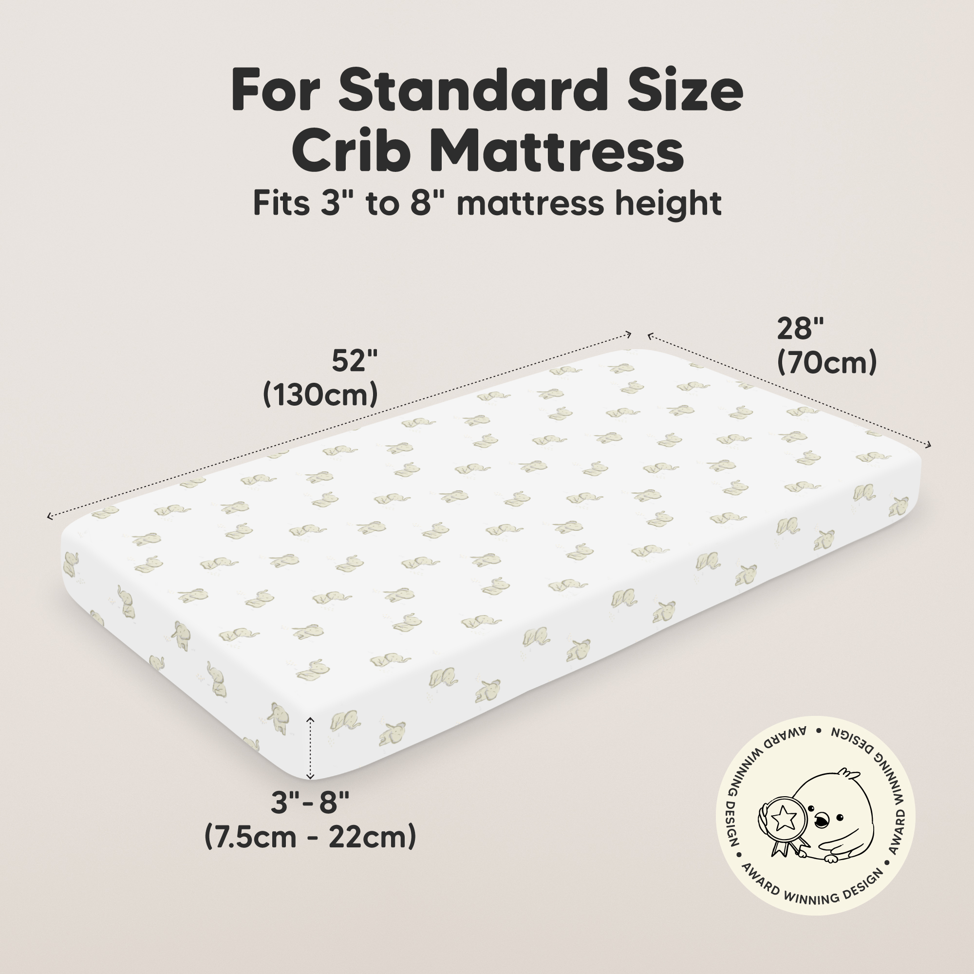 KeaBabies 2-Pack Soothe Fitted Crib Sheets - Elly.