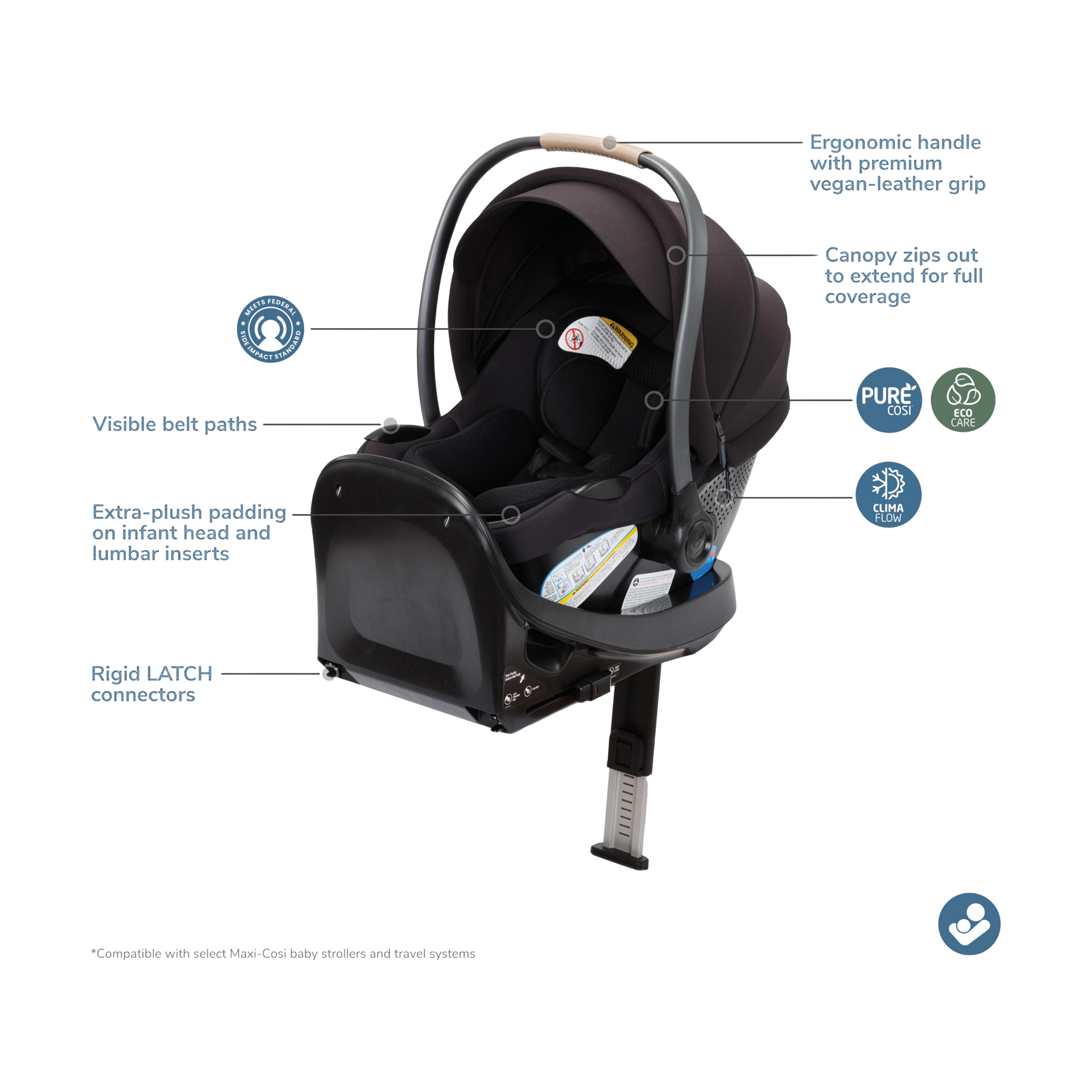Maxi-Cosi Ambra Infant Car Seat - Caspian Caviar.